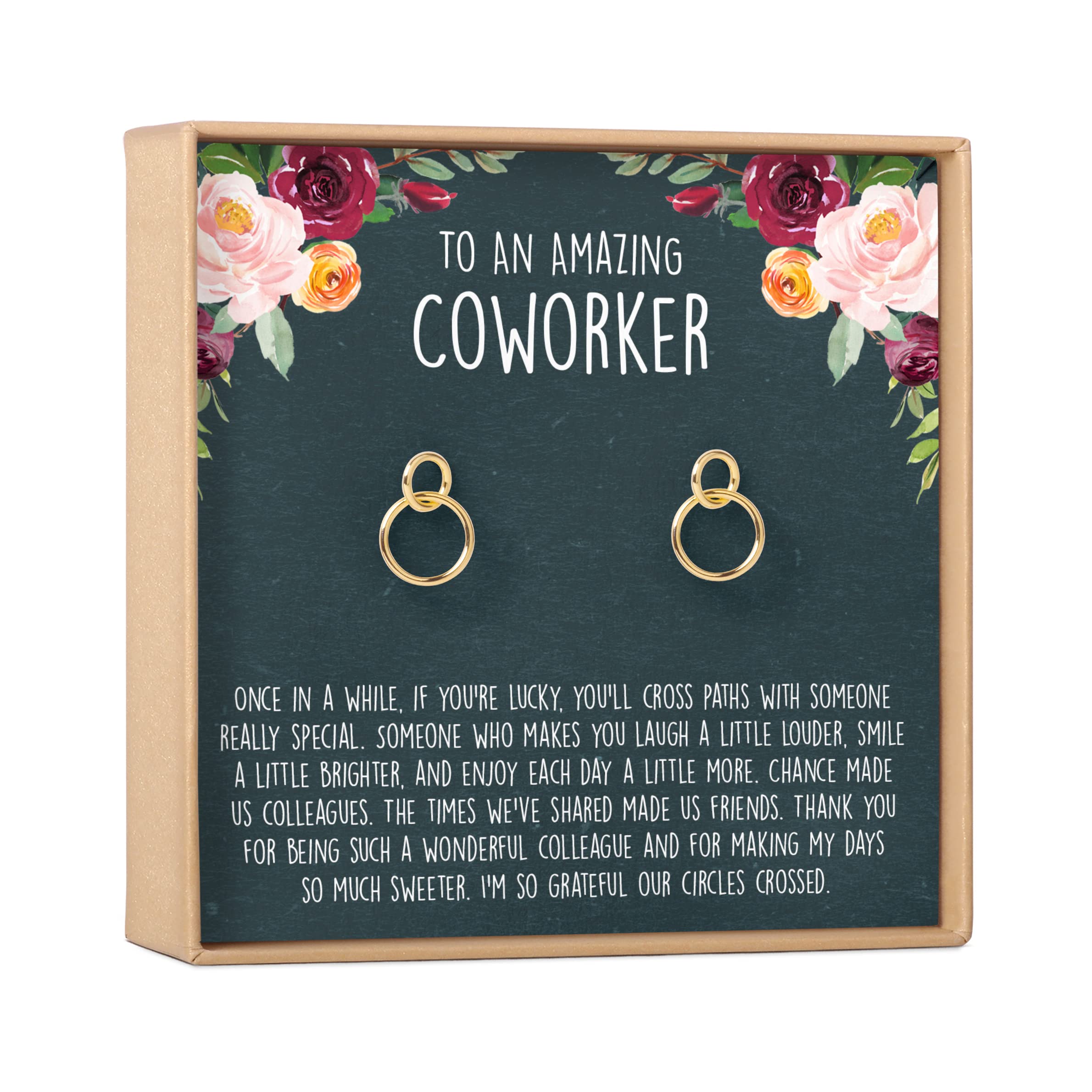 Heart Coworker Earrings - Elegant Jewelry Gift for Birthday, Christmas, Valentine's Day | Perfect for Office Wear, Friendship Gifts & Special Occasions