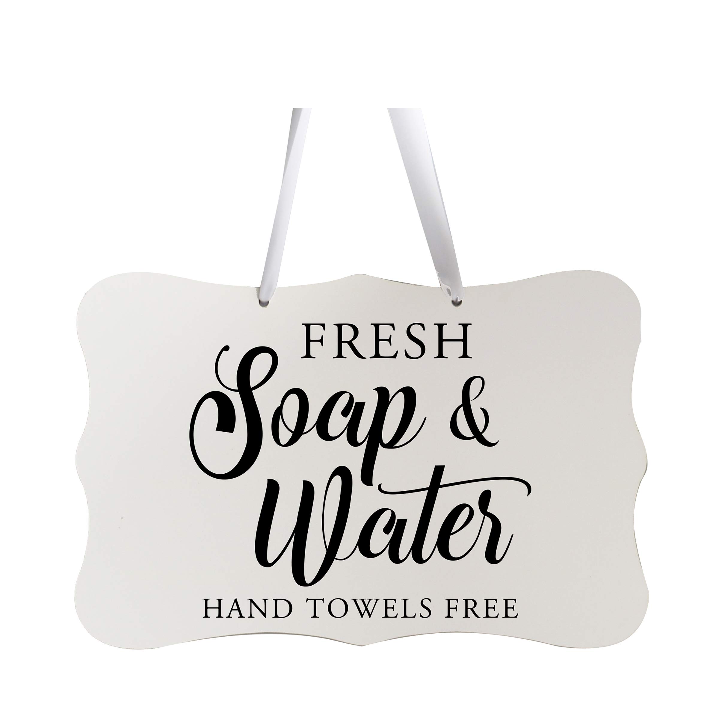 Farmhouse Bathroom Signs - Rustic Wooden Decor with Funny Quotes for Home & Office