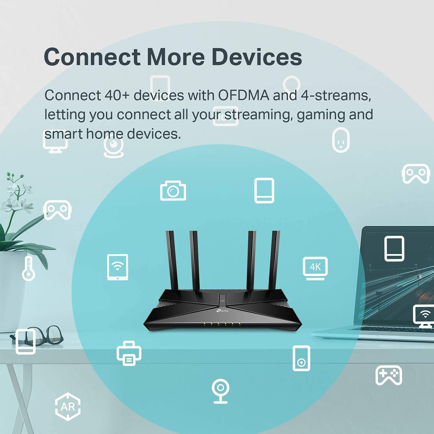 TP-Link Archer AX50 AX3000 Dual Band WiFi 6 Smart Router - Gigabit Wireless Internet with OFDMA, MU-MIMO, Parental Controls & HomeCare | Alexa Compatible | High-Speed Gaming & 4K Streaming for Home & Office