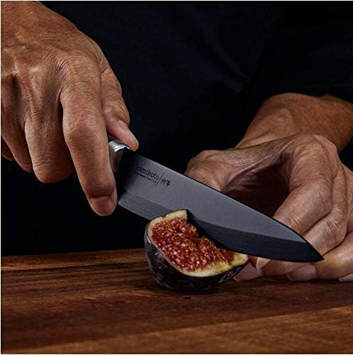 Premium Kamikoto Kuro Series Japanese Knife Set - 6-Piece High Carbon Stainless Steel Kitchen Knives for Professional Chefs & Home Cooking - Perfect for Slicing, Dicing & Food Prep