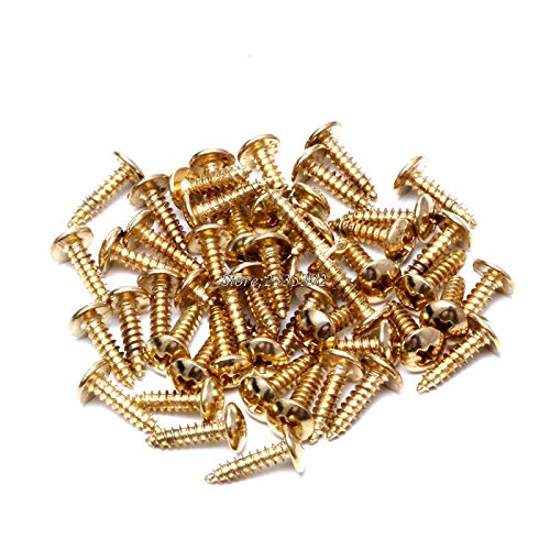 50Pcs Black Guitar Bass Pickguard Mounting Screws for ST TL LP SG Guitars - Replacement Parts for DIY Guitar Repair & Maintenance - Perfect for Home Studio, Live Performances & Music Lessons