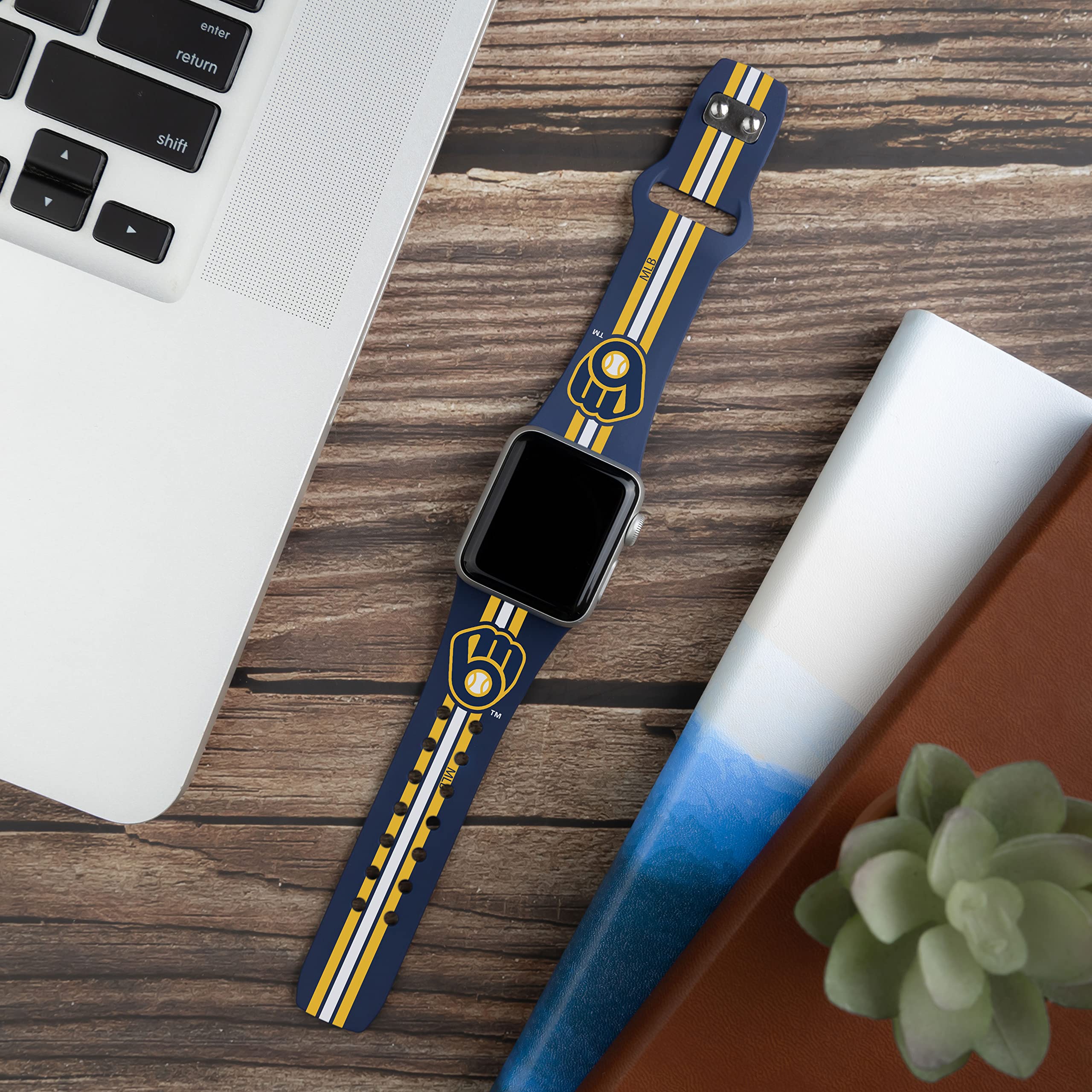 Milwaukee Brewers HD Watch Band for Apple Watch - Durable Sports Strap for Game Day & Casual Wear