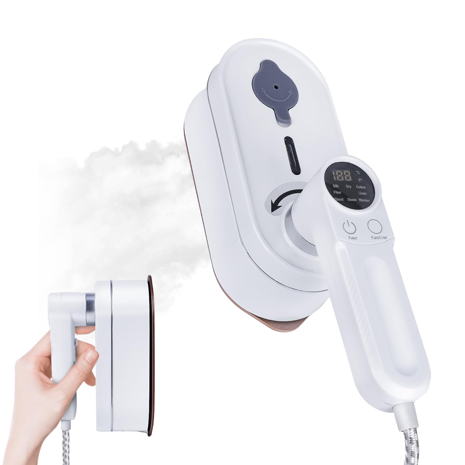 Portable Handheld Steamer for Clothes - 1200W Fast Heating Garment Steamer with 6 Steam Modes & Self-Cleaning Function | Travel & Home Use | Perfect for Wrinkles Removal on Shirts, Dresses & Suits