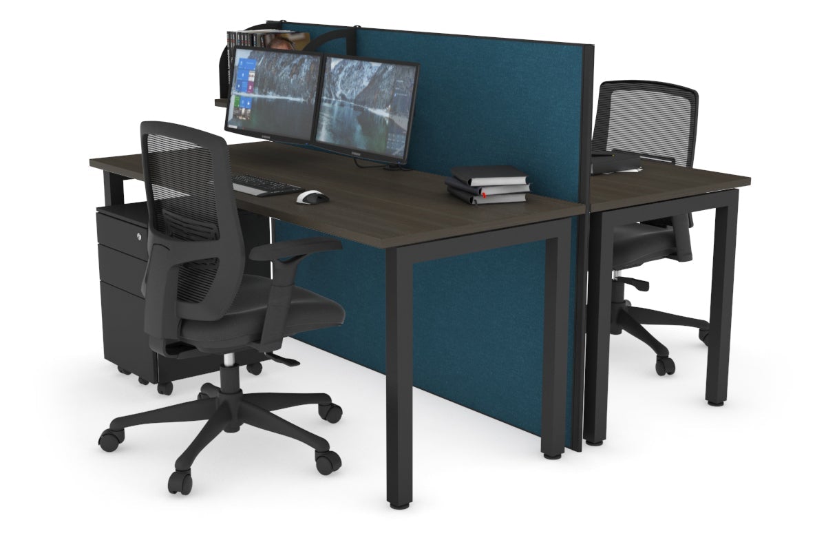 Horizon Quadro 2-Person Office Workstation Bench with Square Legs - 70.9