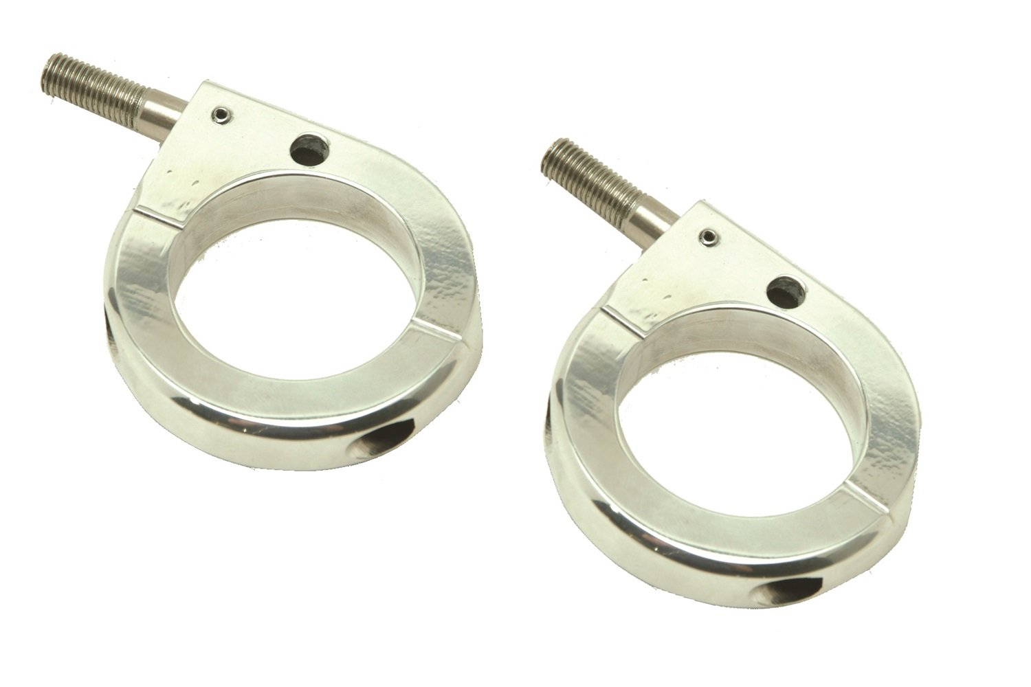 39mm Chrome Finish LSM048-3139 Billet Aluminum Tube Clamp - Heavy Duty Rigid Mount for Automotive, Marine & Industrial Applications