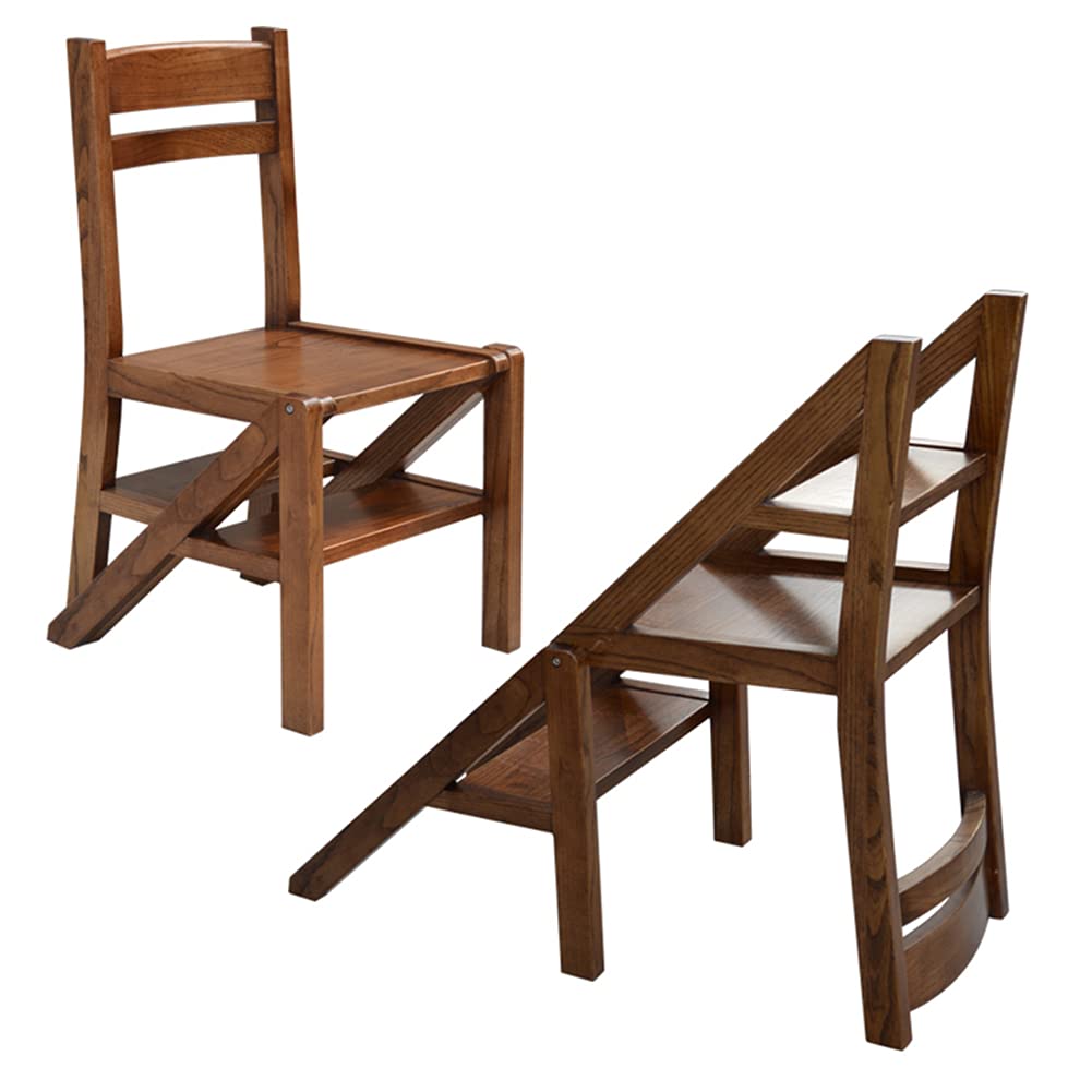 AYVADA Foldable Wooden Step Stool Ladder - Multipurpose Storage Shelf for Books, Plants & Home Decor - Max Load 150kg - Perfect for Small Spaces, Libraries & Home Organization