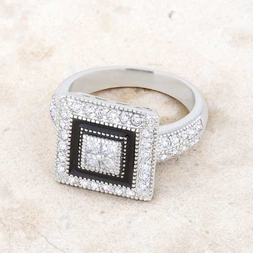 0.7ct CZ Vintage Style Rhodium Plated Ring for Women - Elegant Antique Jewelry Gift for Anniversary, Engagement & Special Occasions