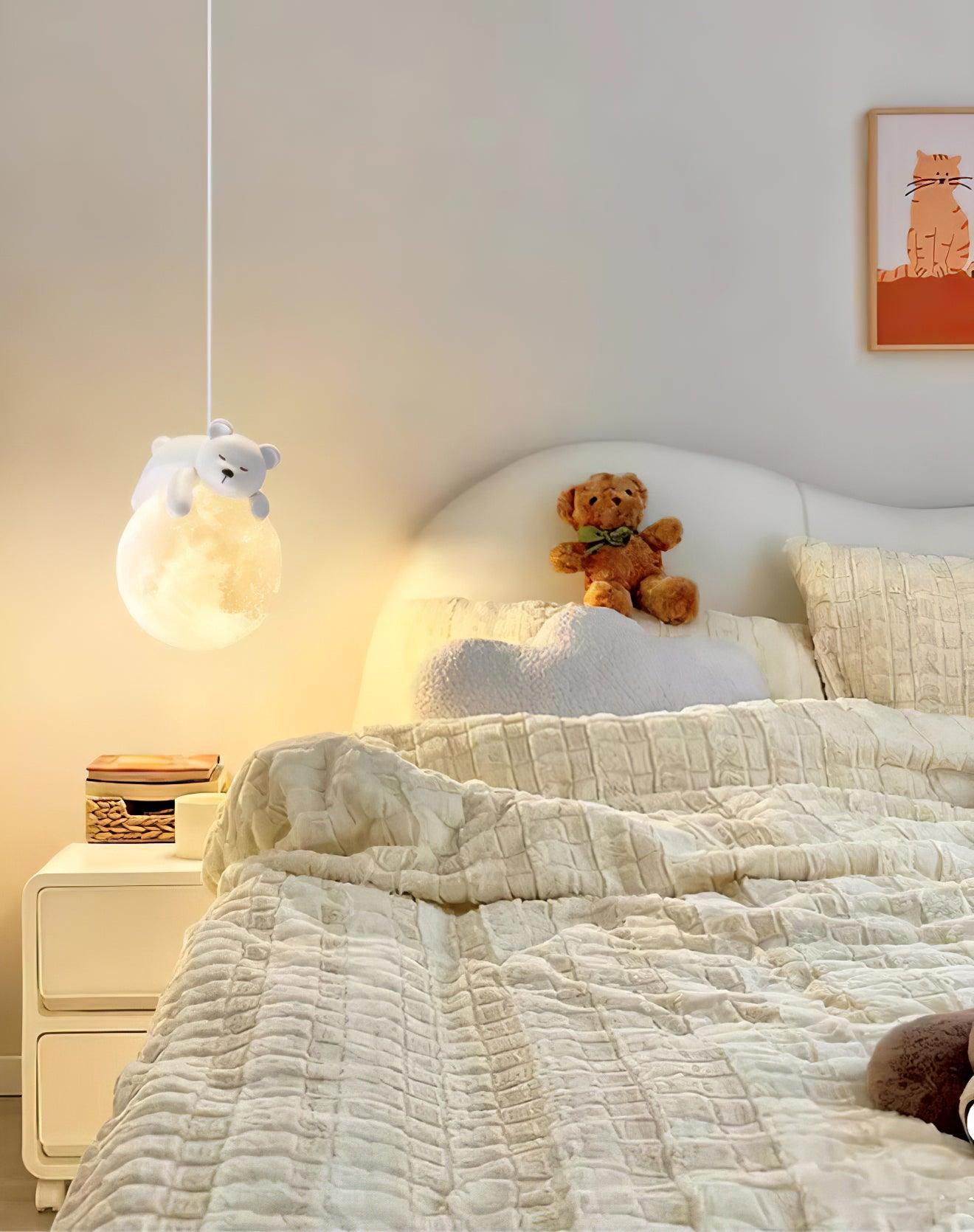 Animal Shaped Sleeping Pendant Light - Cute Night Light for Kids Room, Nursery, Bedroom Decor | Perfect for Bedtime Stories & Creating Cozy Atmosphere