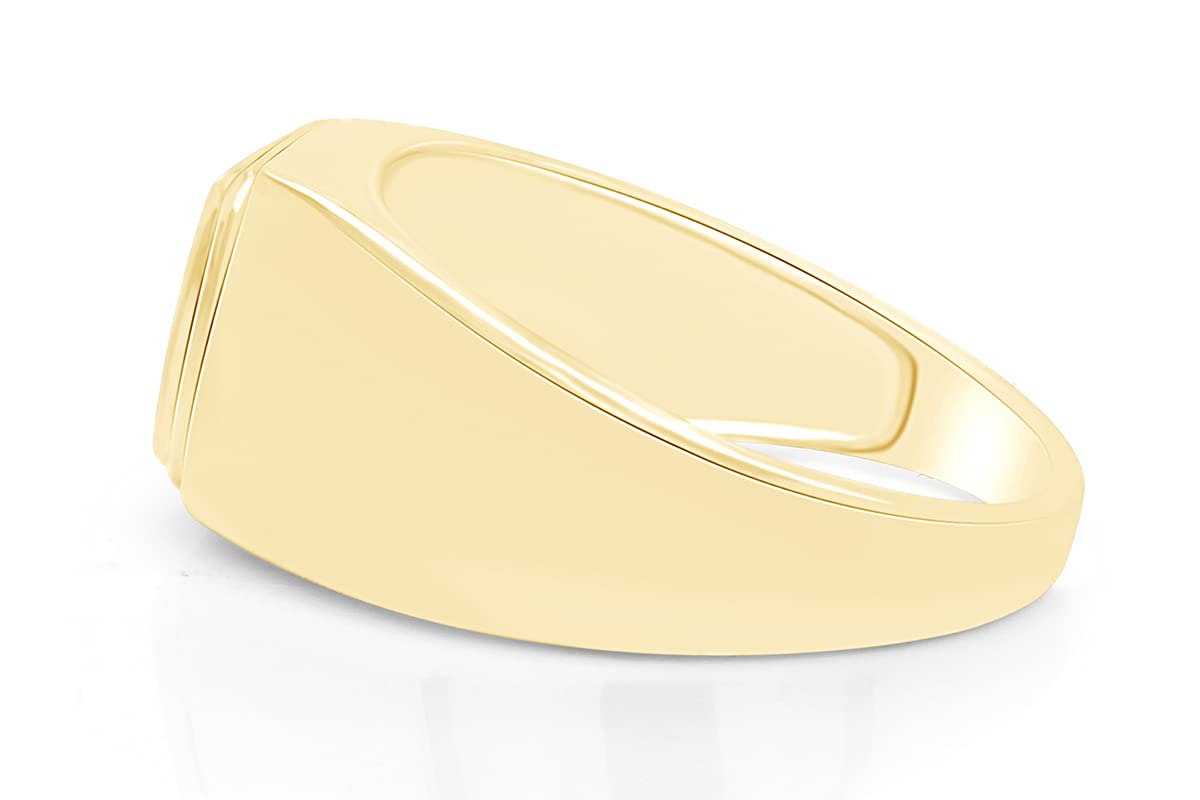 14K Gold Over Sterling Silver AFFY White Natural Diamond Cross Band Ring (0.05 Cttw) - Perfect for Weddings, Anniversaries & Religious Gifts