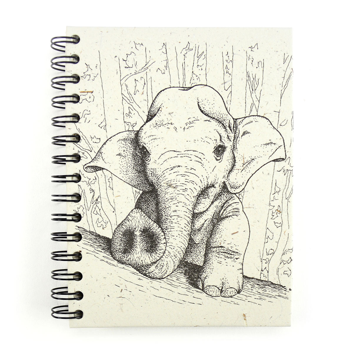 Ellie Pooh Large Notebook - Cute Elephant Design, Spiral Bound, 100 Pages - Perfect for School, Office & Journaling