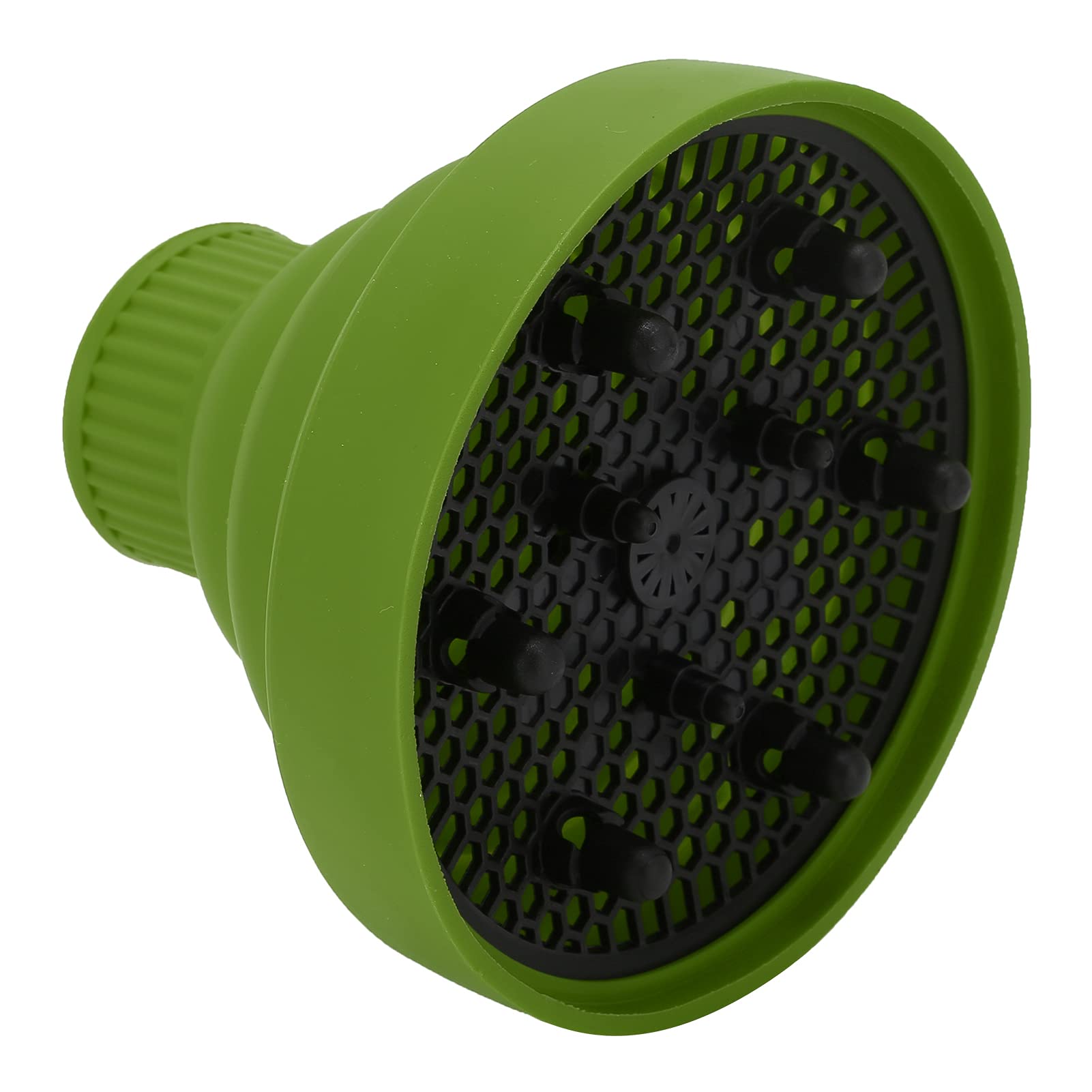 Universal Hair Dryer Diffuser Attachment for Thick & Curly Hair - Professional Blow Dryer Diffuser with Folding Design, Portable Travel Hair Styling Tool (Green) - Perfect for Salon, Home & Travel Use