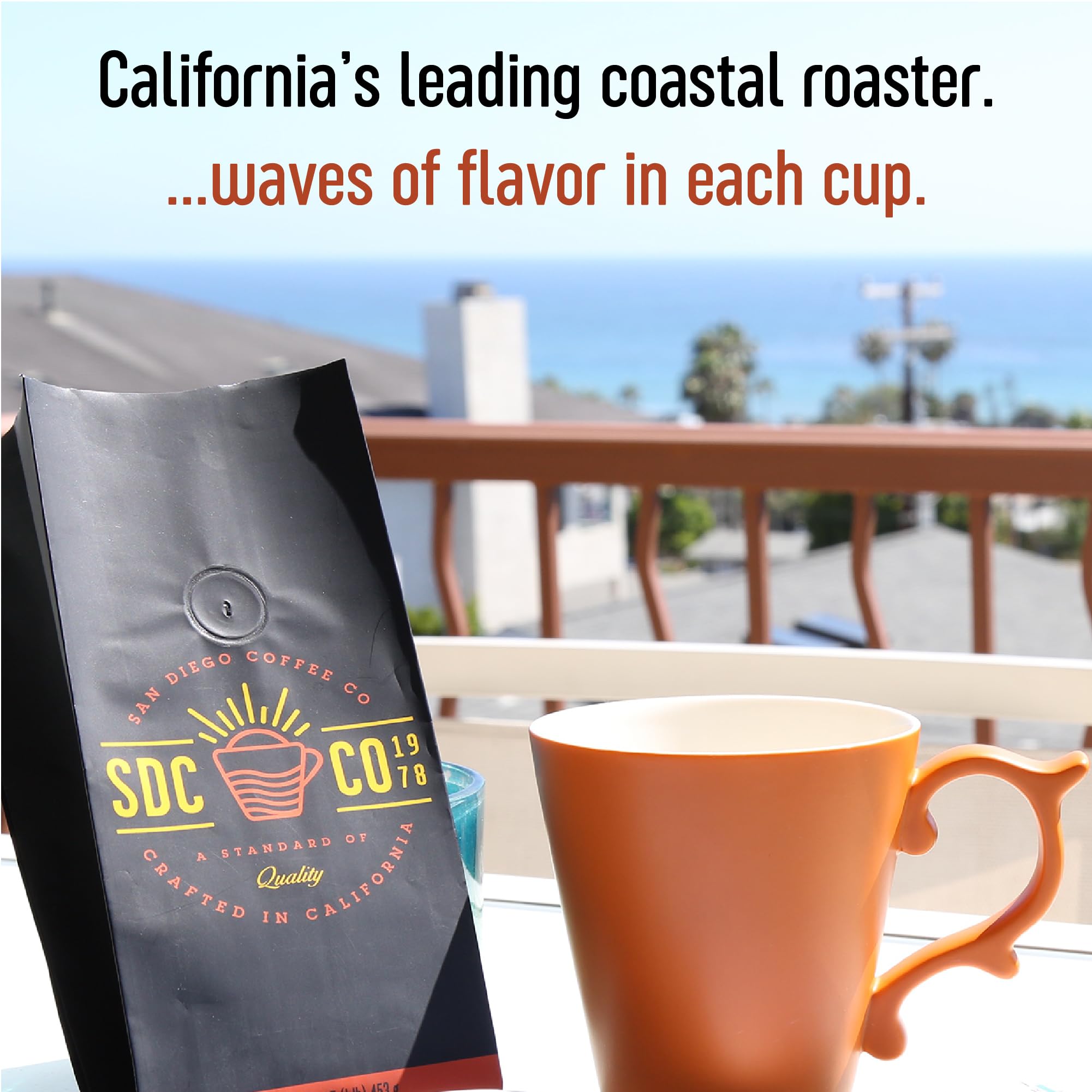 Guatemalan Medium Roast Ground Coffee - 16-Ounce Bag of Premium San Diego Roasted Coffee Beans | Perfect for Home Brewing, Office Use & Gifts
