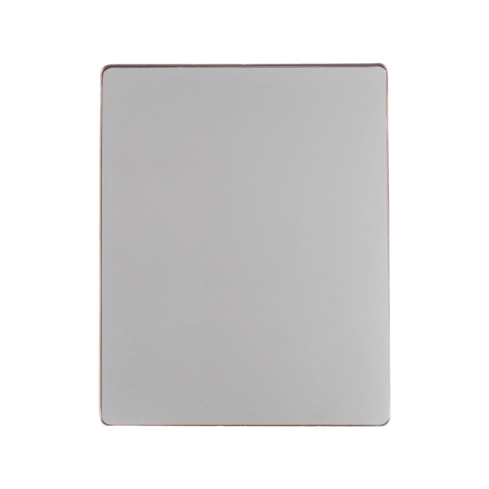 Golden Modern Square Framed Wall Mirror - 24