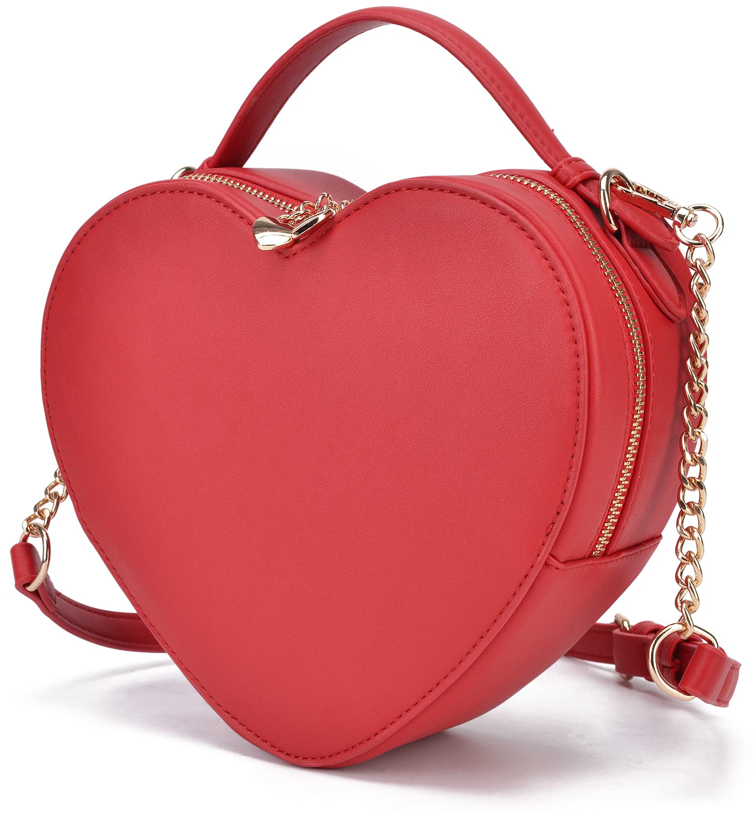 Lola Mae Heart Shape Satchel Crossbody Purse for Women - Zip Around Shoulder Bag with Adjustable Strap | Perfect for Date Night, Valentine's Gift & Everyday Use