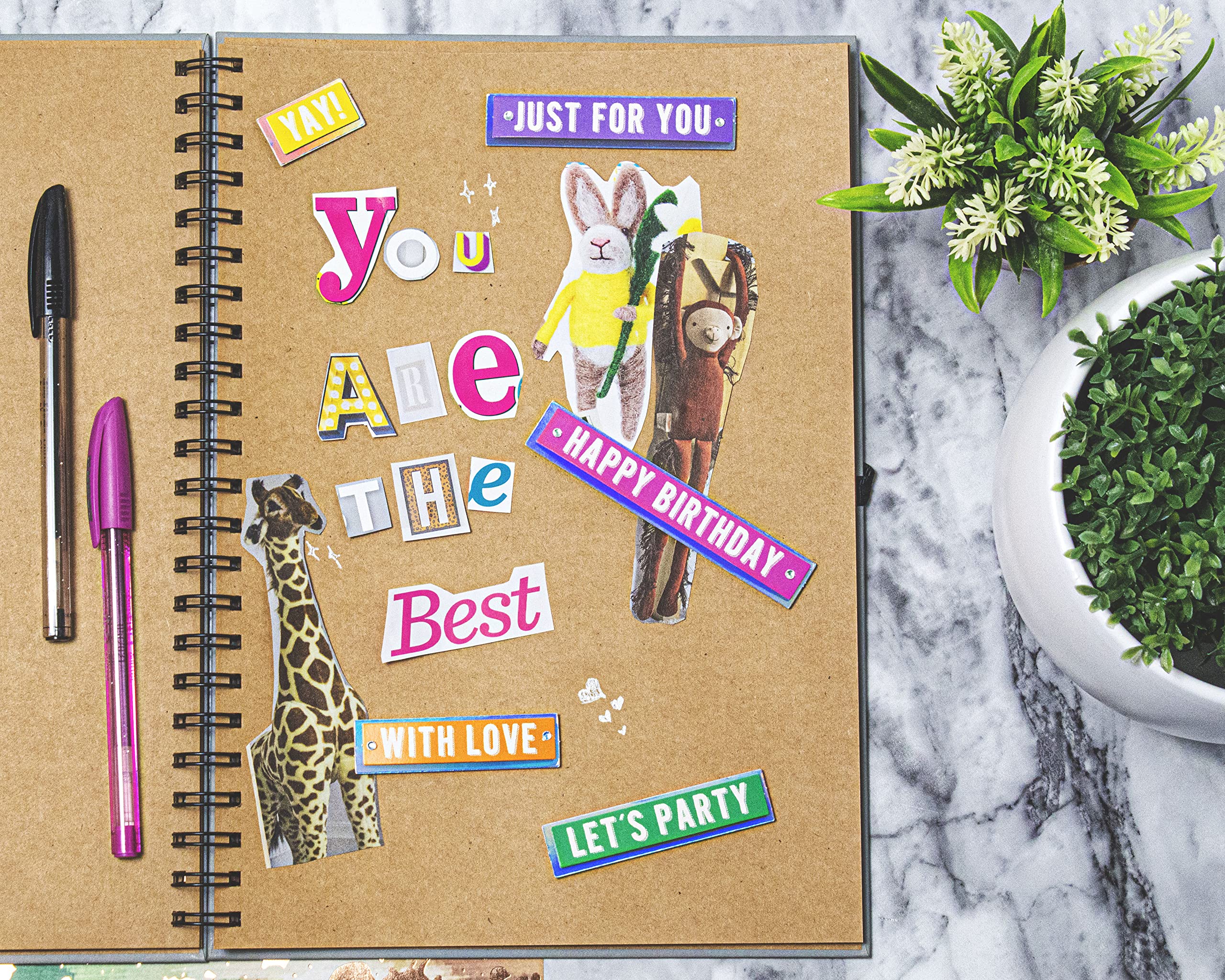 Eco-Friendly Kraft Scrapbook Album - Brown A4 Craft Paper Memory Book, 40 Sheets (80 Pages), Pack of 3 | Perfect for DIY Scrapbooking, Photo Albums, Art Journals & Gift Making