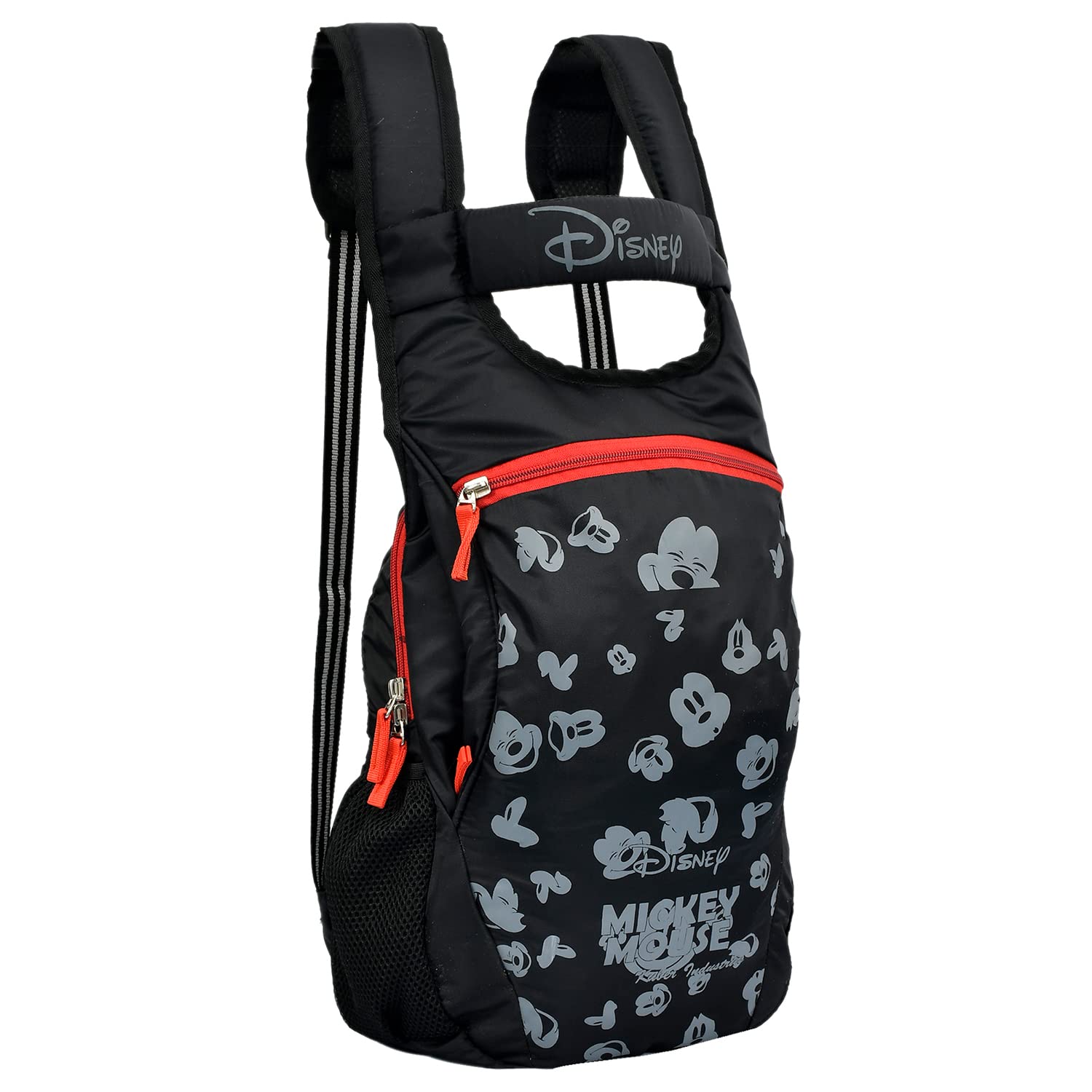 Waterproof Disney Mickey Mouse Backpack for Kids - Durable Polyester School Bag with Mickey Face Print (Black) - Perfect for School, Travel & Outdoor Adventures
