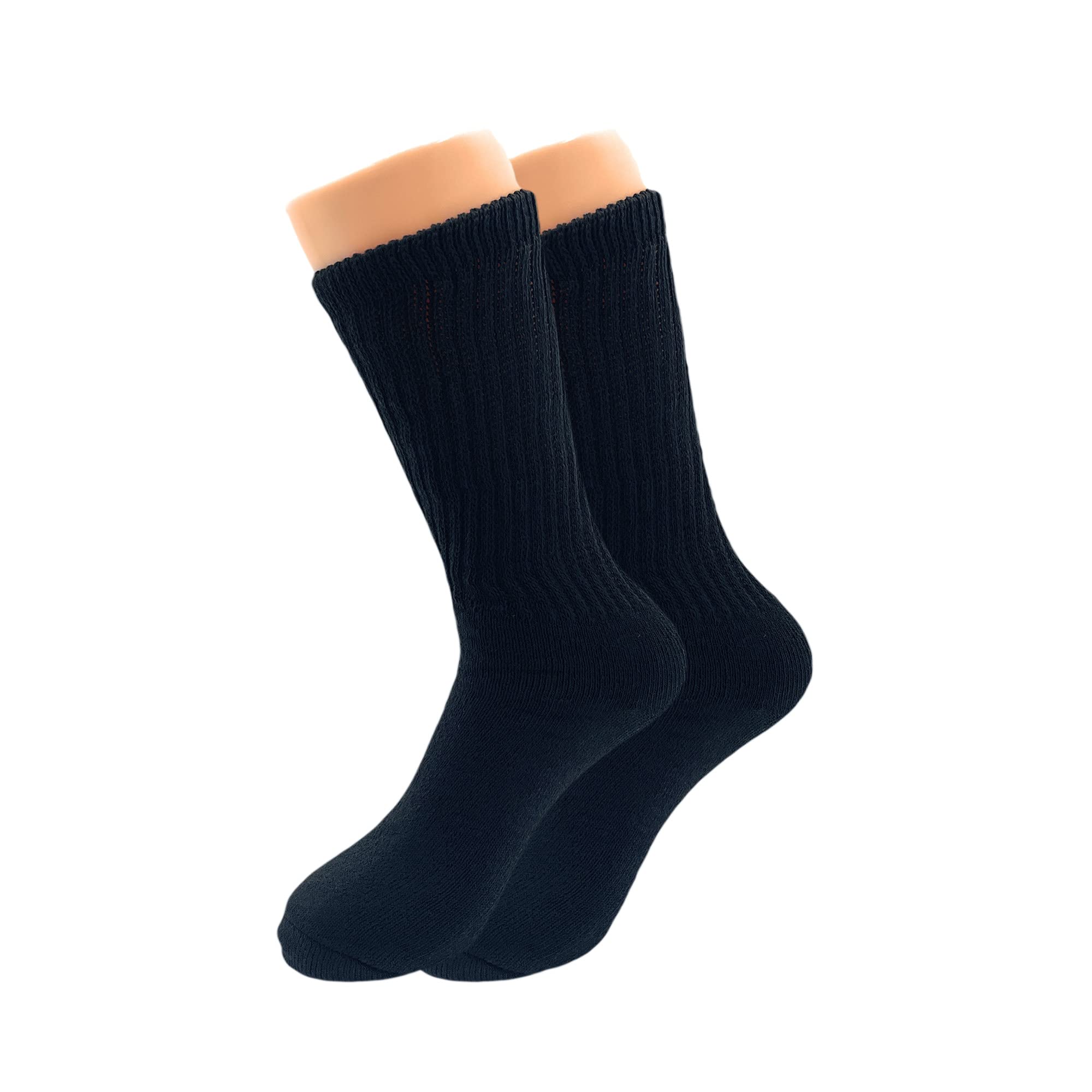Premium American-Made Women's Cotton Mid-Calf Crew Socks - 3 Pack Cushioned Comfort for Work, Hiking & Everyday Wear