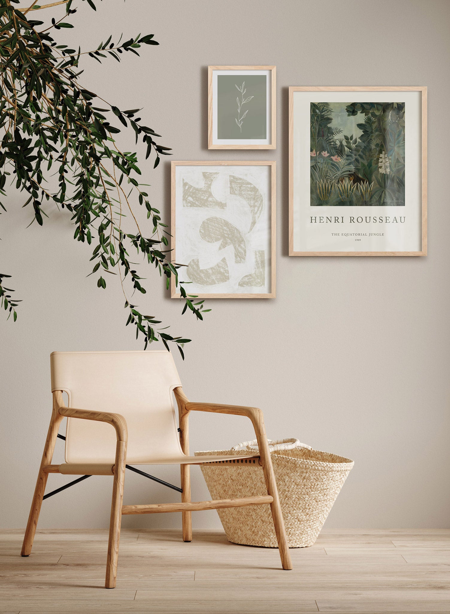 Eco-Friendly Nature Lover Trio Set - Green & Beige Home Decor for Living Room, Bedroom & Office | Sustainable Gift for Plant Lovers