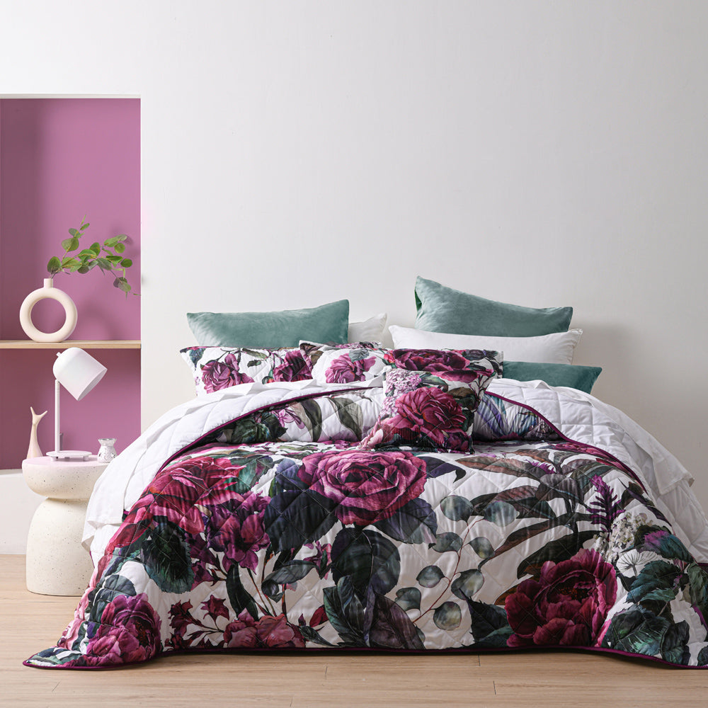 Premium Abigail Berry Bedspread Set - Super King Size Luxury Bedding with Soft Microfiber - Perfect for Master Bedroom, Guest Room & Hotel Decor
