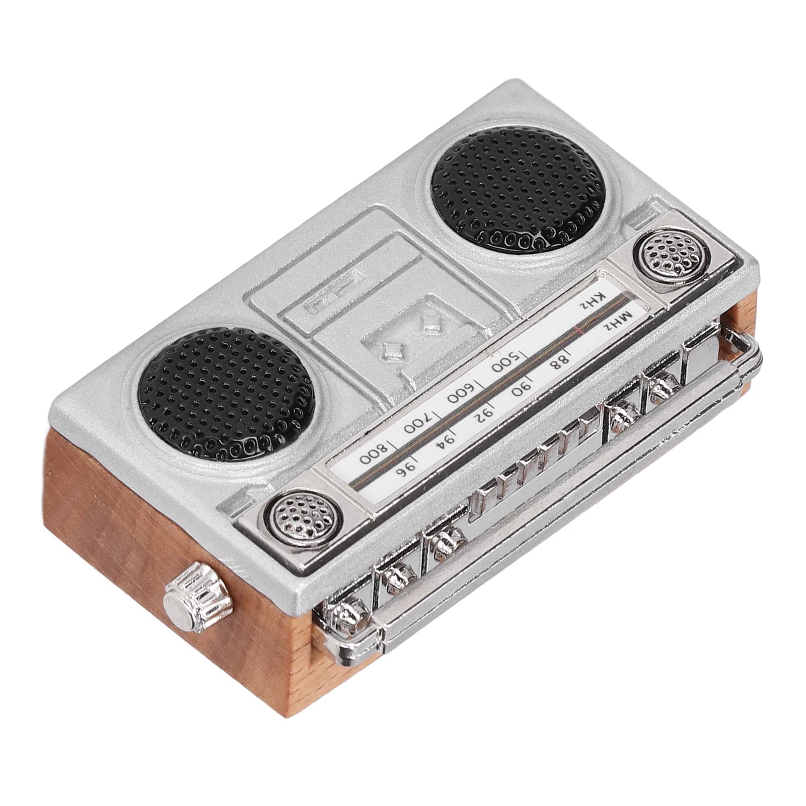 1:12 Scale Miniature Retro Wooden Radio Toy for Dollhouse - Composite Wood & Simulated Alloy - Dollhouse Accessories for Christmas & Home Decor - Perfect for Dollhouse Displays, Collectors & Holiday Gifts