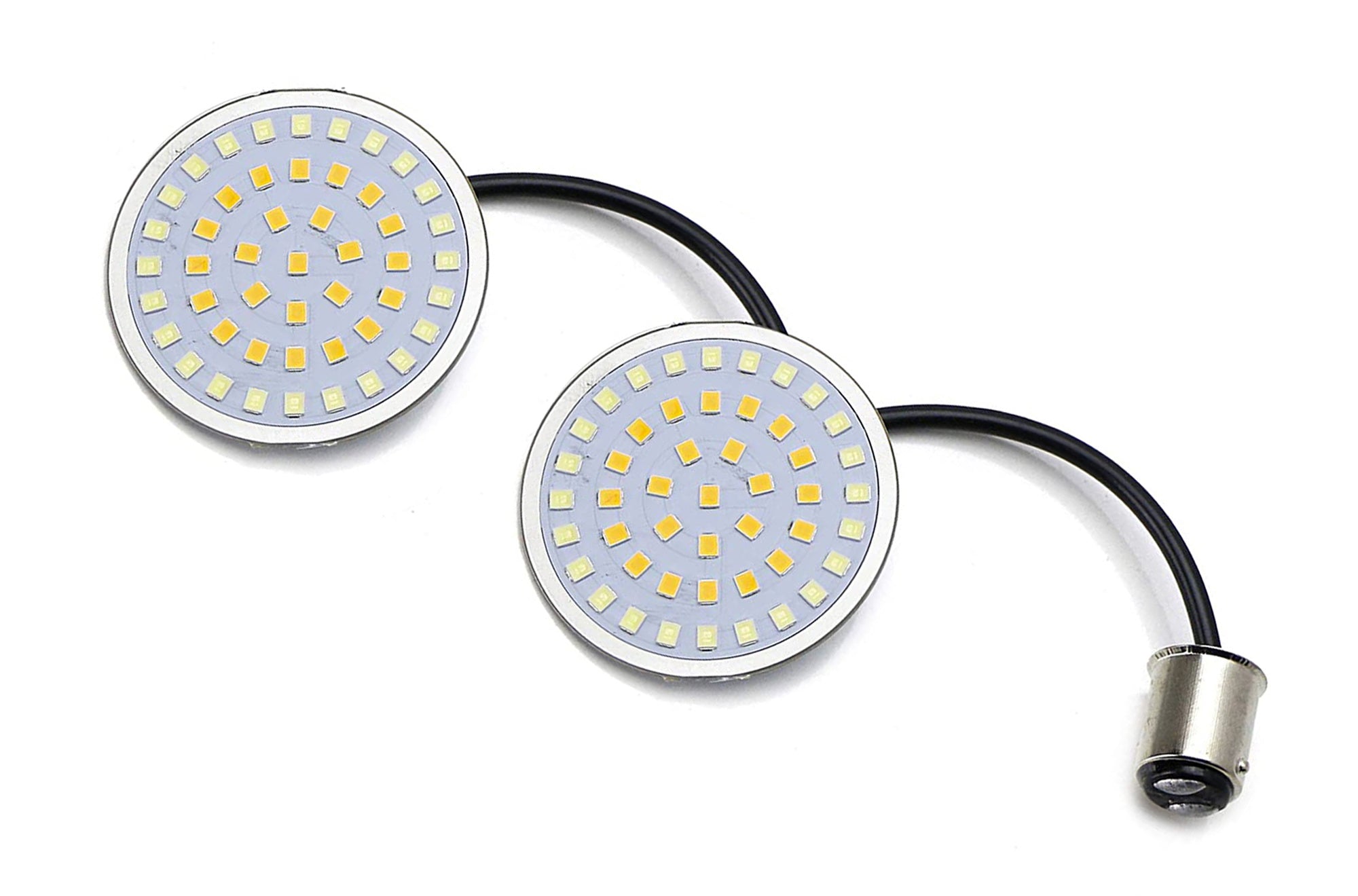 2 Pack White/Amber 1157 Switchback LED Turn Signal Lights for Harley Davidson Motorcycles - Compatible with Touring, Softail, Dyna Models - Daytime Running Lights & Turn Signals