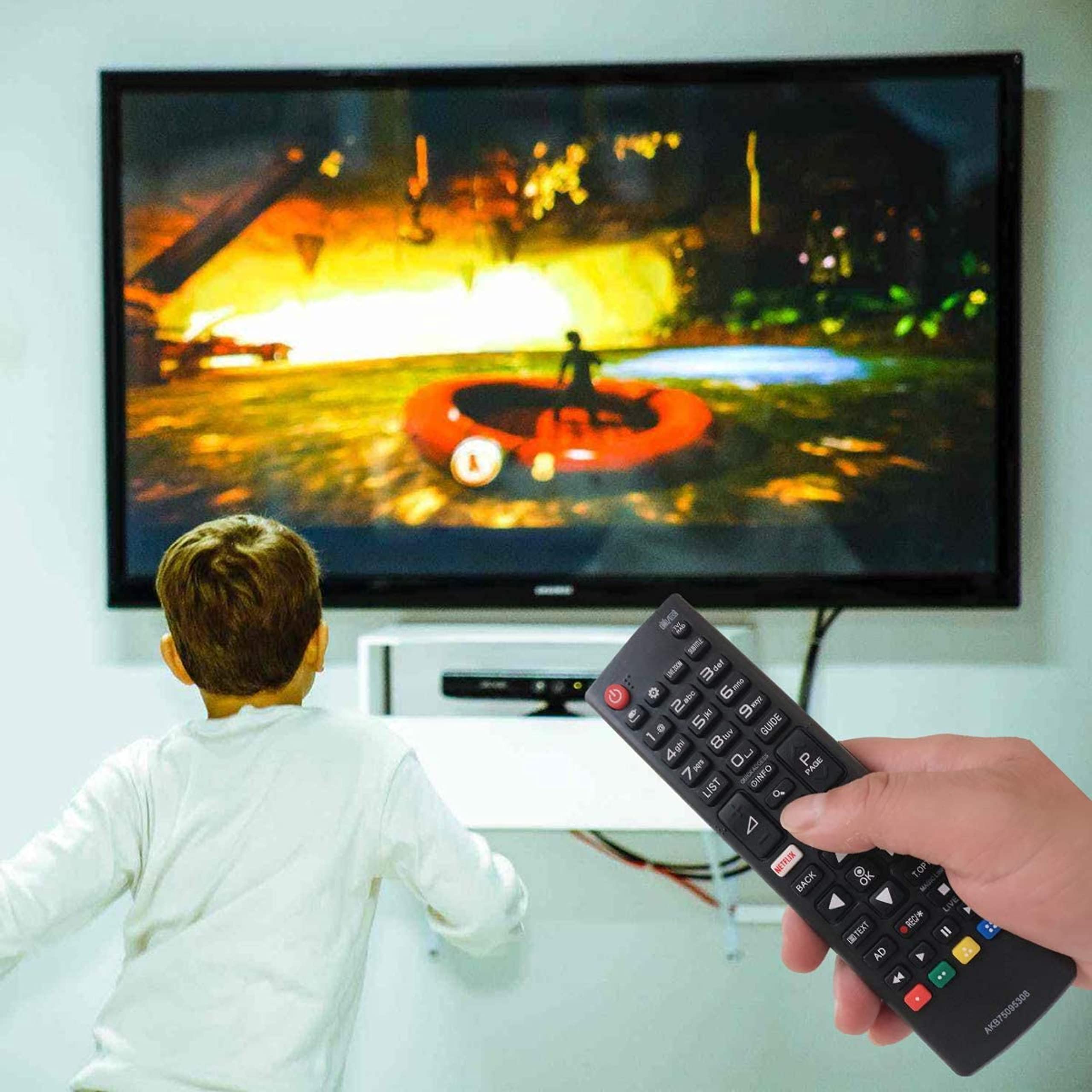 AKB75095308 Universal TV Remote Control for LG Smart TVs - Replacement Remote with Netflix & Amazon Prime Buttons | Plug & Play, No Setup Required | Perfect for Living Room, Bedroom & Home Theater