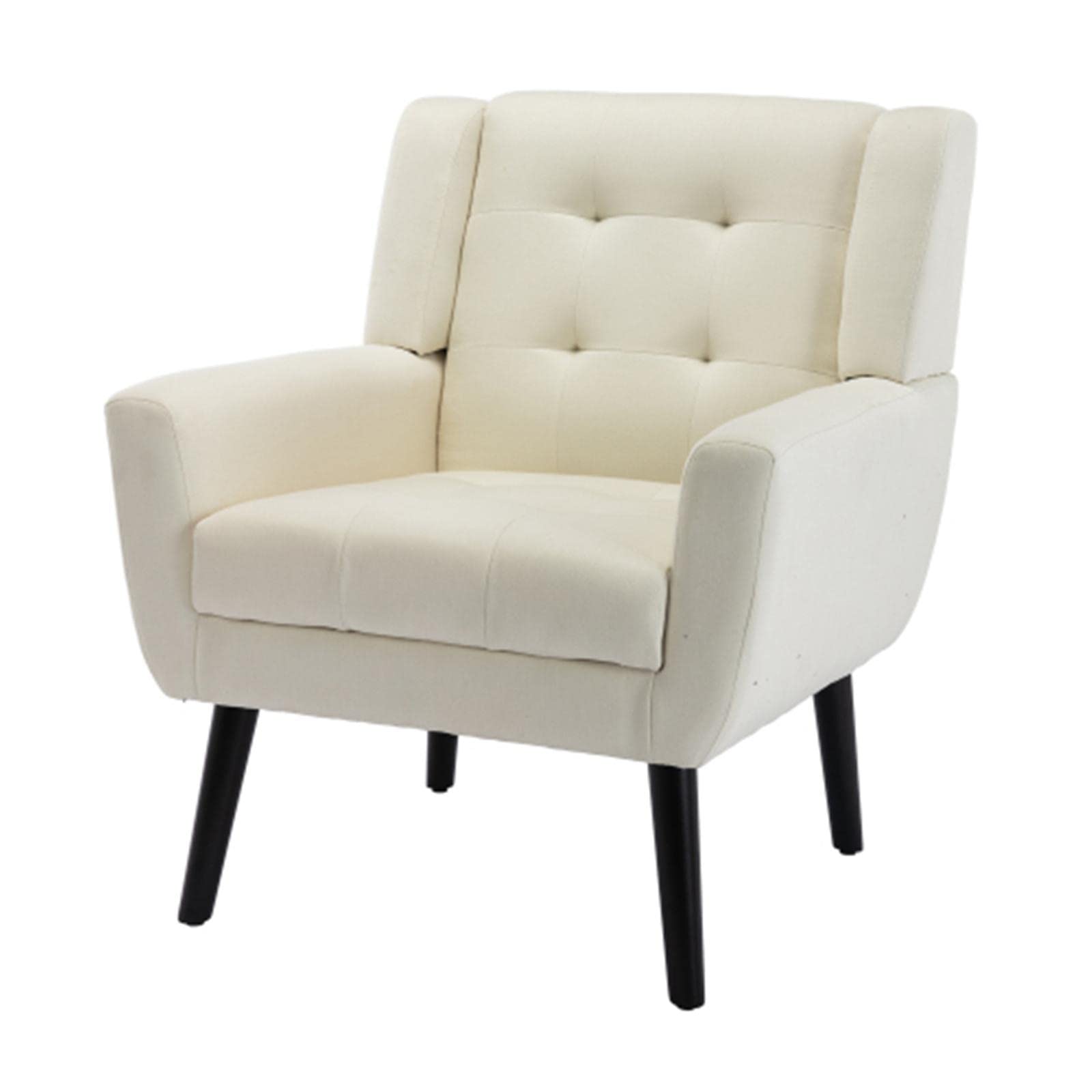 Ergonomic Office Chair & Modern Dining Chair - Beige Fabric Upholstery for Home & Office Comfort