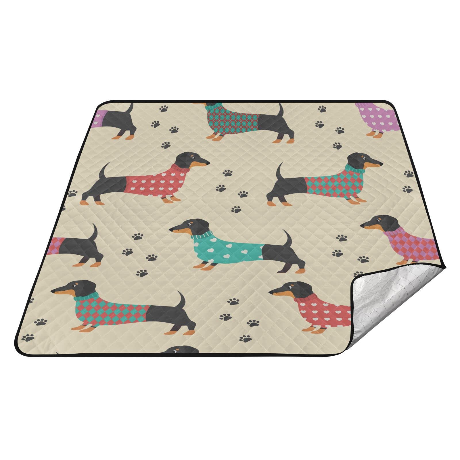 **Premium Waterproof Picnic Blanket - Extra Large 78x78 Inch Foldable Beach Mat for Dogs, Camping, Hiking & Outdoor Activities - Sandproof, Durable & Portable for Park, Wet Grass, Yoga & Family Travel**    *(Perfect for beach days, picnics, camping trips, dog outings, yoga sessions, and outdoor adventures!)*
