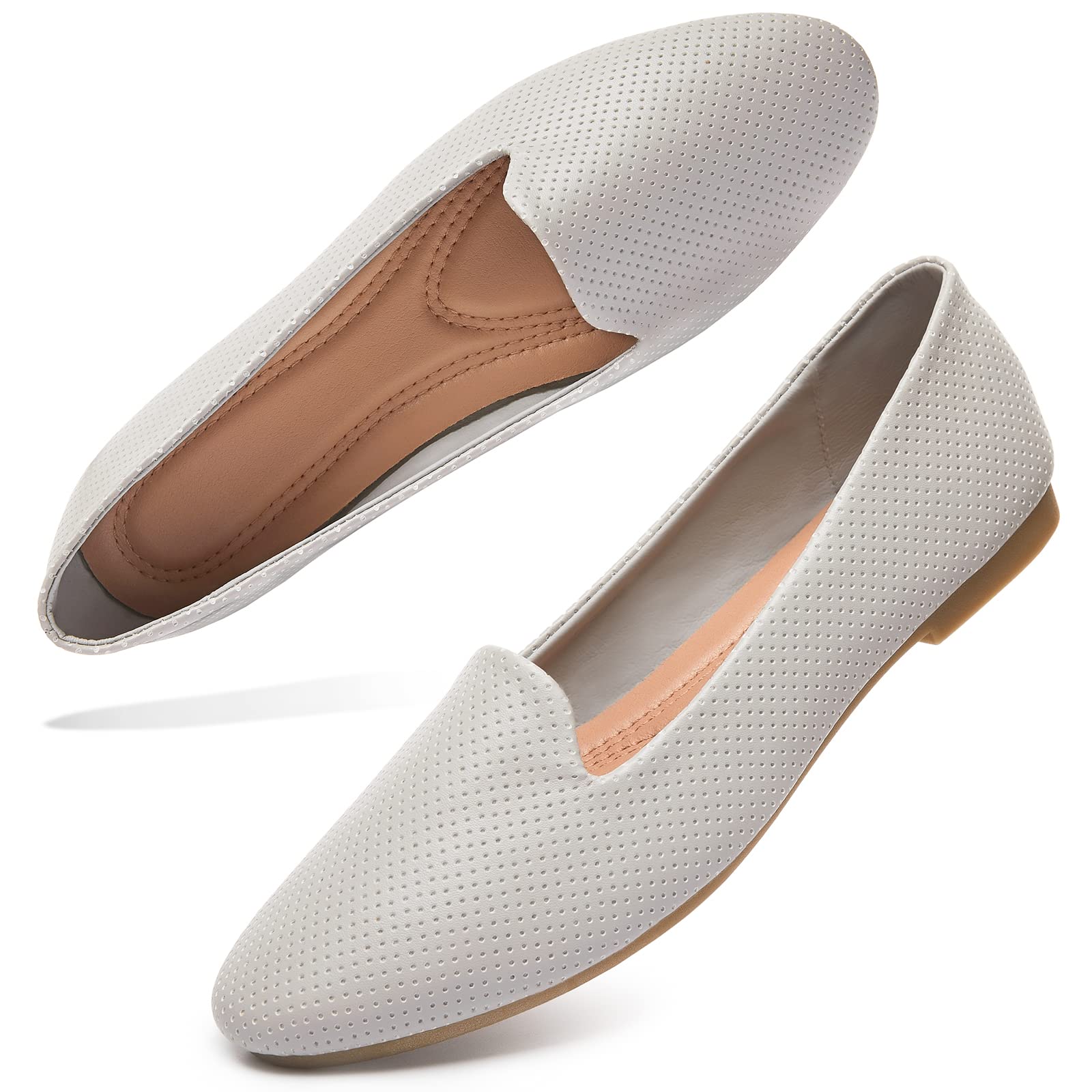 Hash Bubbie Women's Black Ballet Flats - Comfortable Slip-On Casual Dress Shoes for Work, Office & Everyday Wear