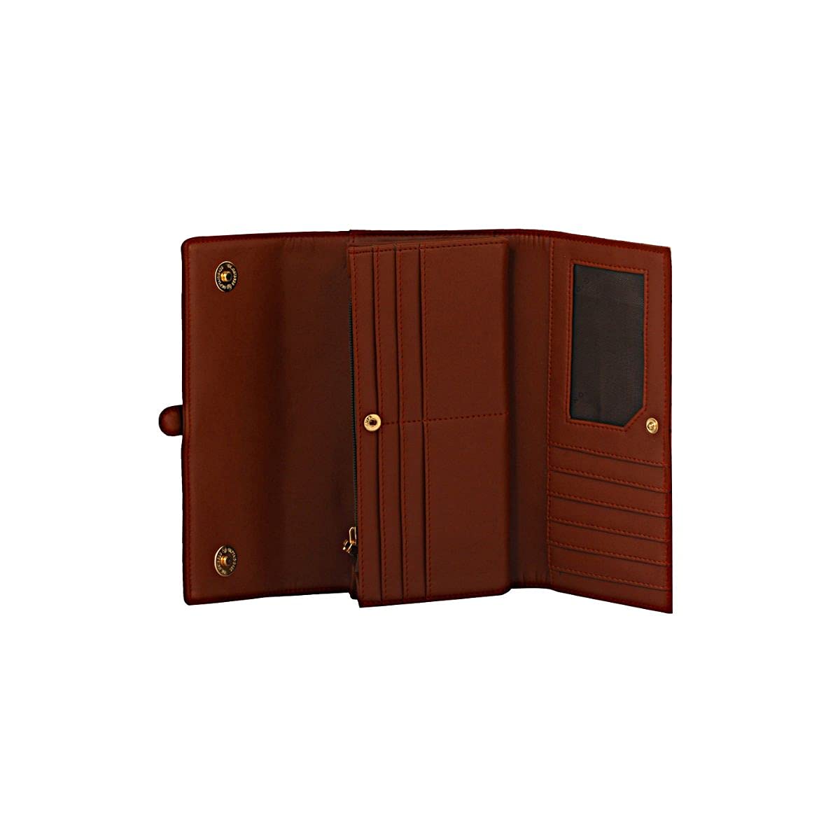 Giordano Women's PU Leather Wallet - Stylish Brown RFID Blocking Bifold Wallet for Everyday Use, Travel & Gift Giving