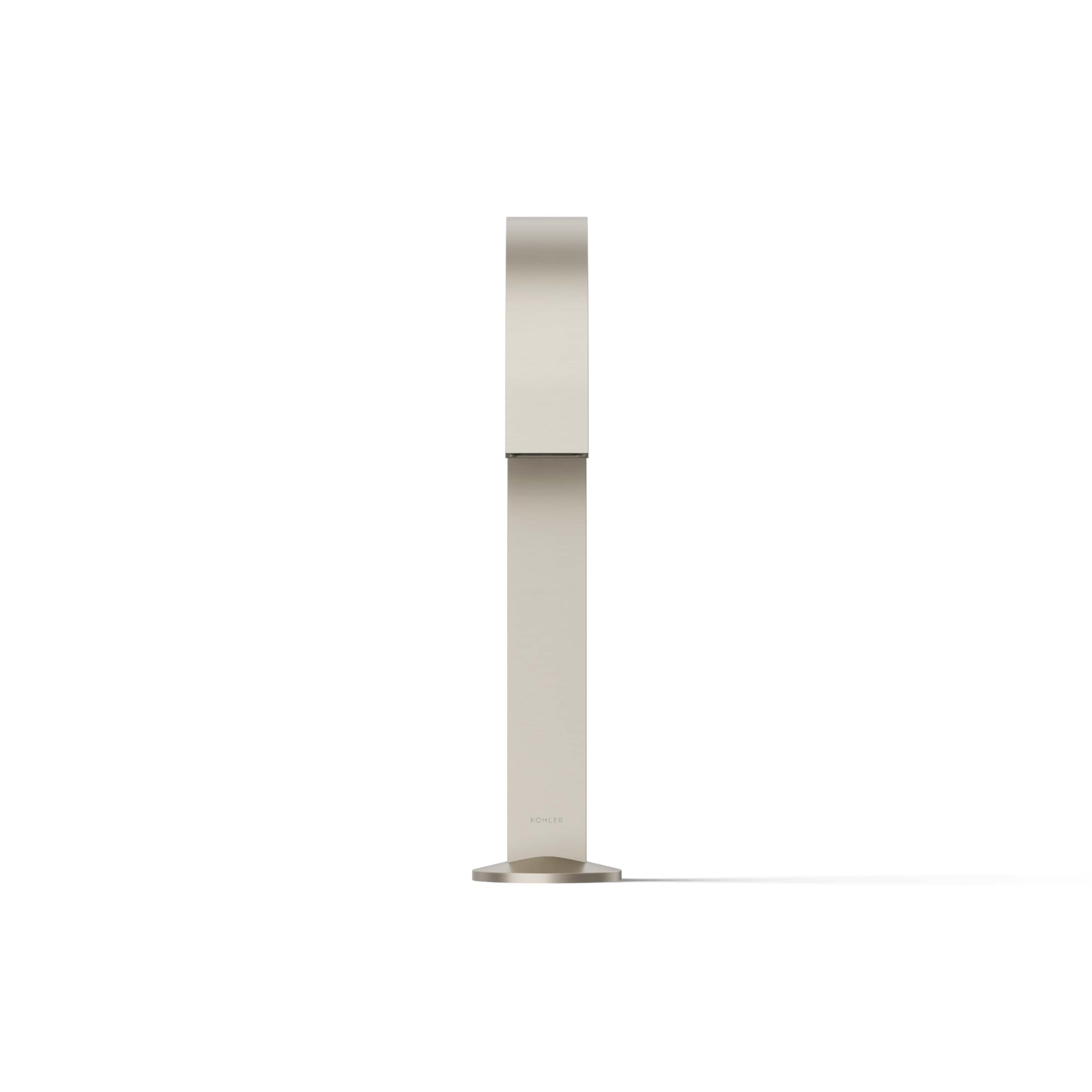 Kohler Ribbon Design Bathroom Sink Faucet - Modern Waterfall Spout for Vanity & Powder Room Sink (Brushed Nickel Finish) - Perfect for Home Renovation & Luxury Bathroom Upgrade