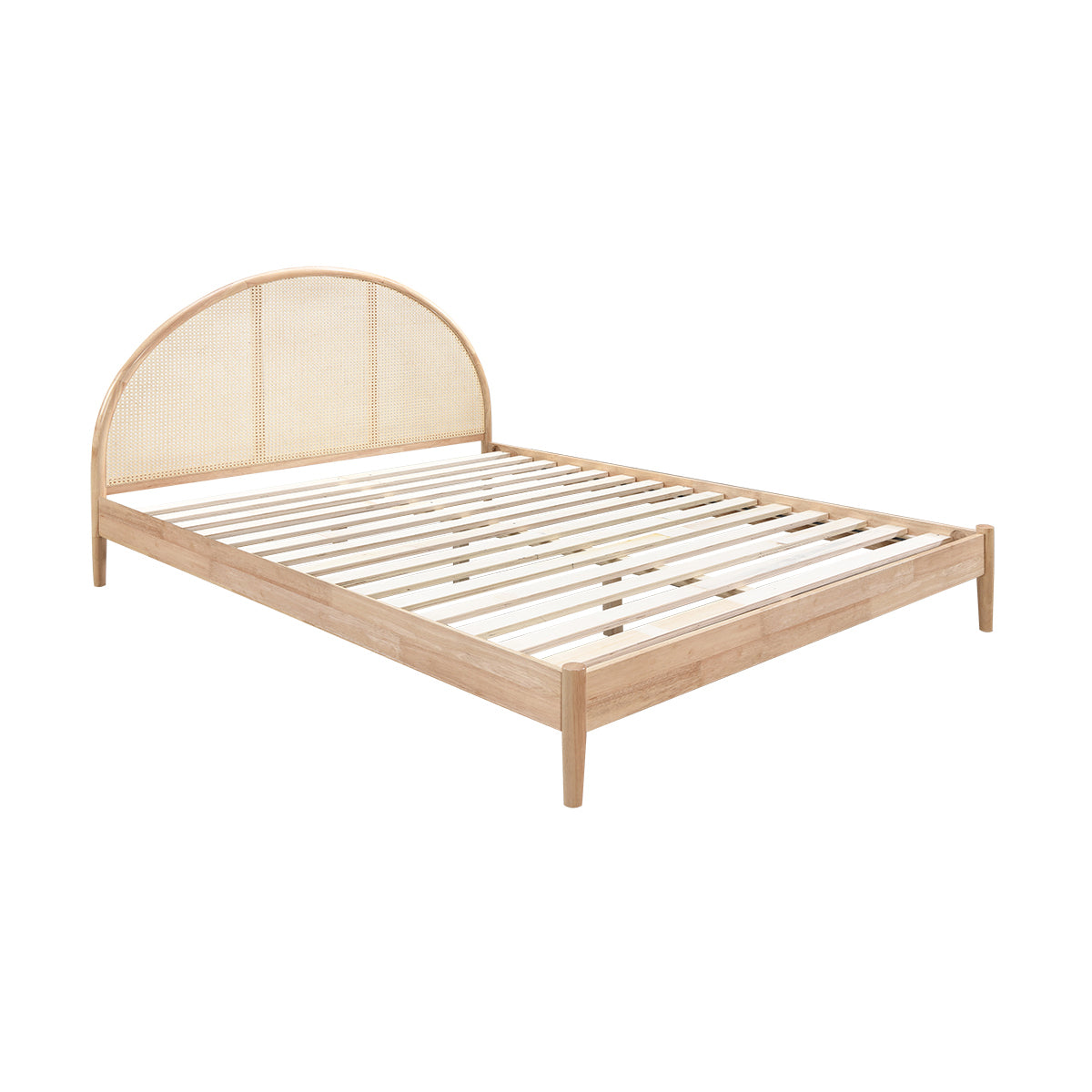 Avery Arch Rattan King Bed - Solid Oak Wood Frame - Stylish & Durable Bedroom Furniture for Master Suite or Guest Room
