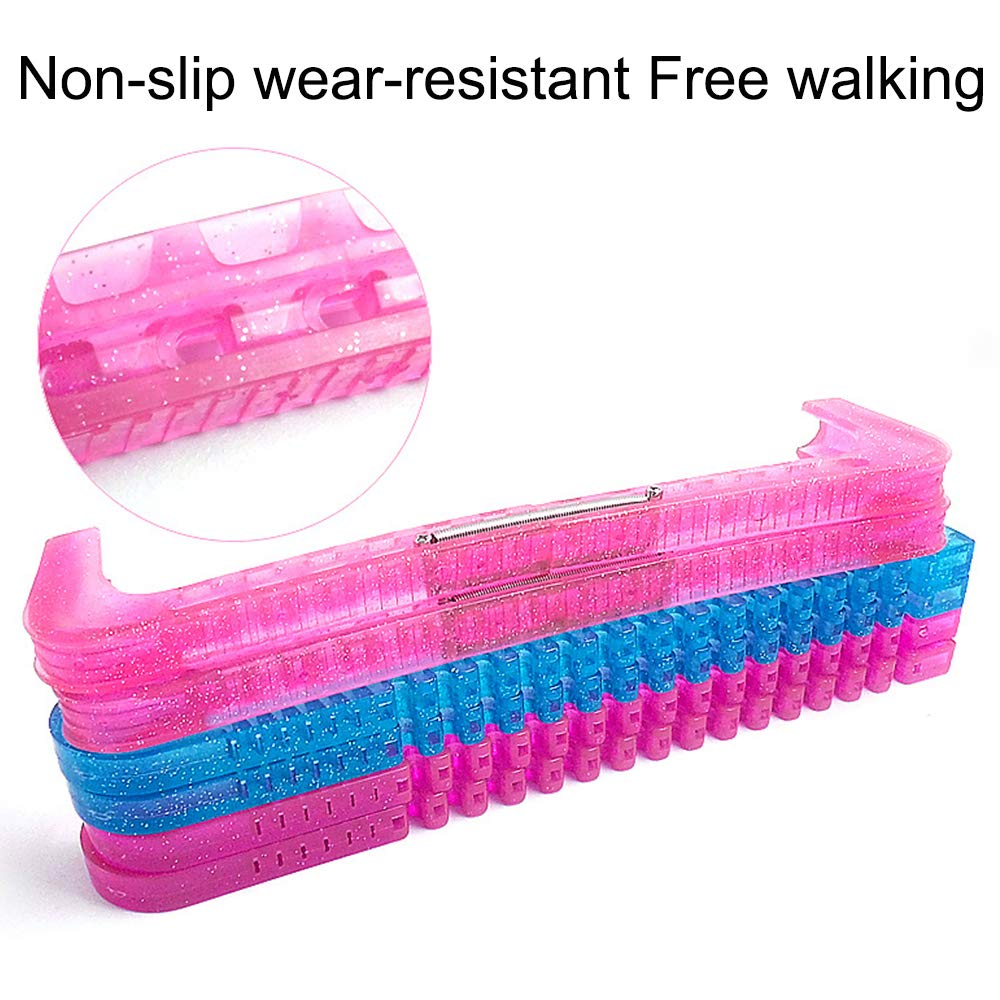 LIUHUO Premium Ice Skate Blade Guards & Soakers Set - Figure Skating Accessories with Soft Walking Covers & Towel - Perfect Gift for Skaters - Protect Blades at Rink, Home & Travel