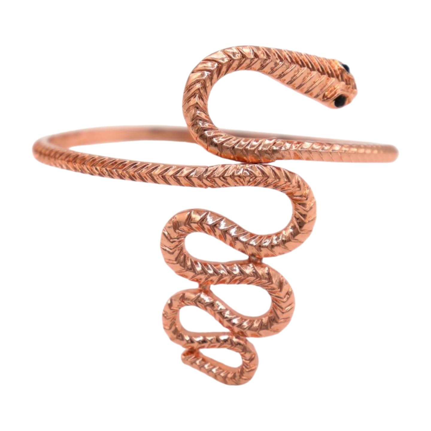 Elegant Rose Gold Snake Wrap Around Upper Arm Cuff Bracelet for Women - Fashion Jewelry for Parties, Weddings & Special Occasions