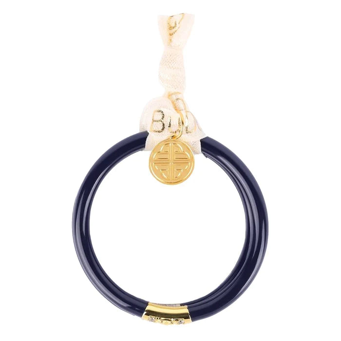 BuDhaGirl All Weather Bangles Set of 3 - Navy Blue Waterproof Bracelets for Women | Perfect for Yoga, Travel & Everyday Wear