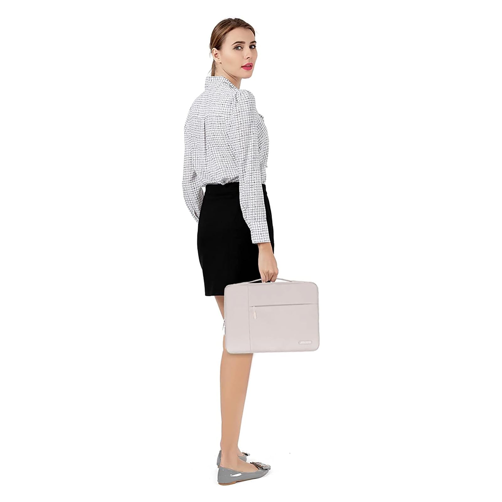 Premium MOSISO Laptop Sleeve for MacBook Air/Pro 13-13.3 inch & MacBook Pro 14 inch (M1/M2/M3 Chip 2021-2024) - Durable Polyester Protective Case in Stone Gray | Perfect for Travel, Office & School Use