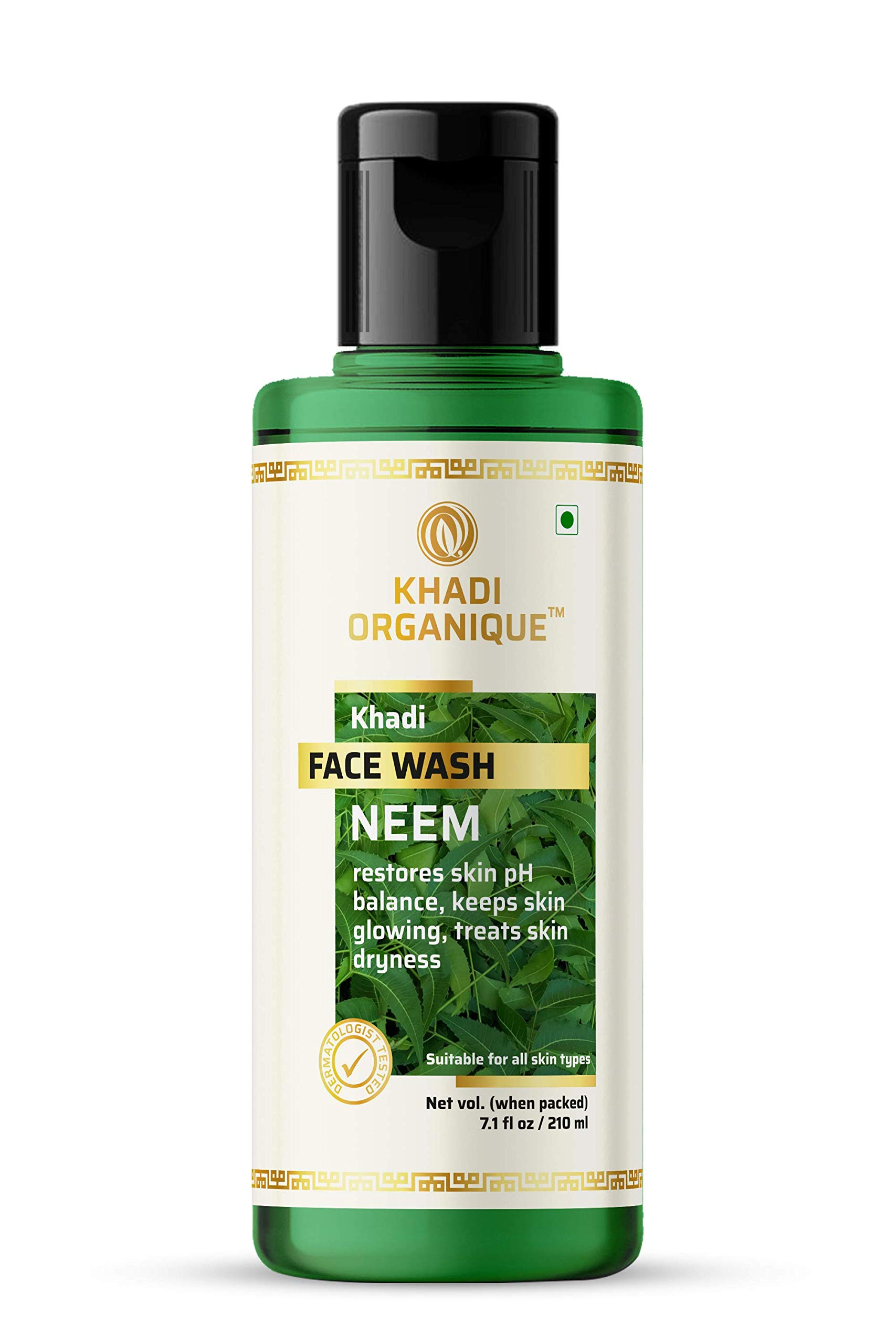 **Khadi Organique Neem, Rose & Sandalwood Honey Face Wash Trio – Brighten Skin, Reduce Wrinkles, 630ml (Pack of 3) – Perfect for Daily Cleansing & Glowing Skin**