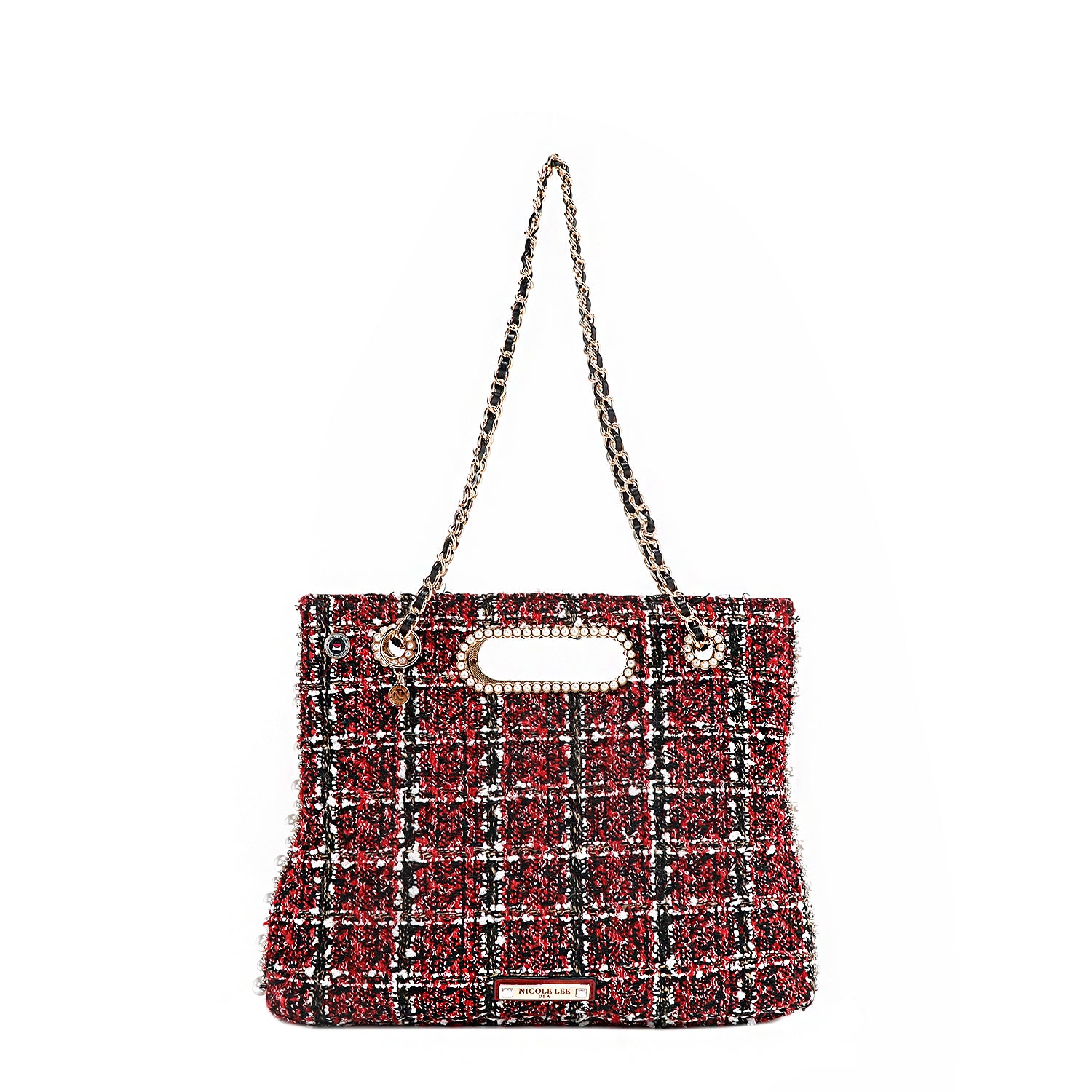 Stylish Tweed Clutch Bag for Women - Elegant Handbag for Parties, Weddings & Evening Events | Fashionable Small Purse with Shoulder Strap