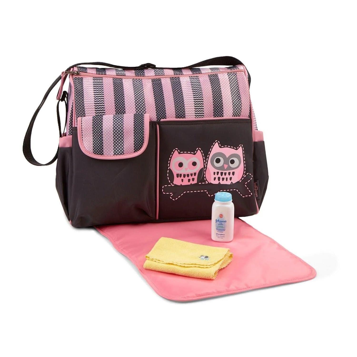 Babyboom Owl Duffle Diaper Bag - Stylish & Spacious Baby Essentials Organizer for Travel, Outings & Daily Use