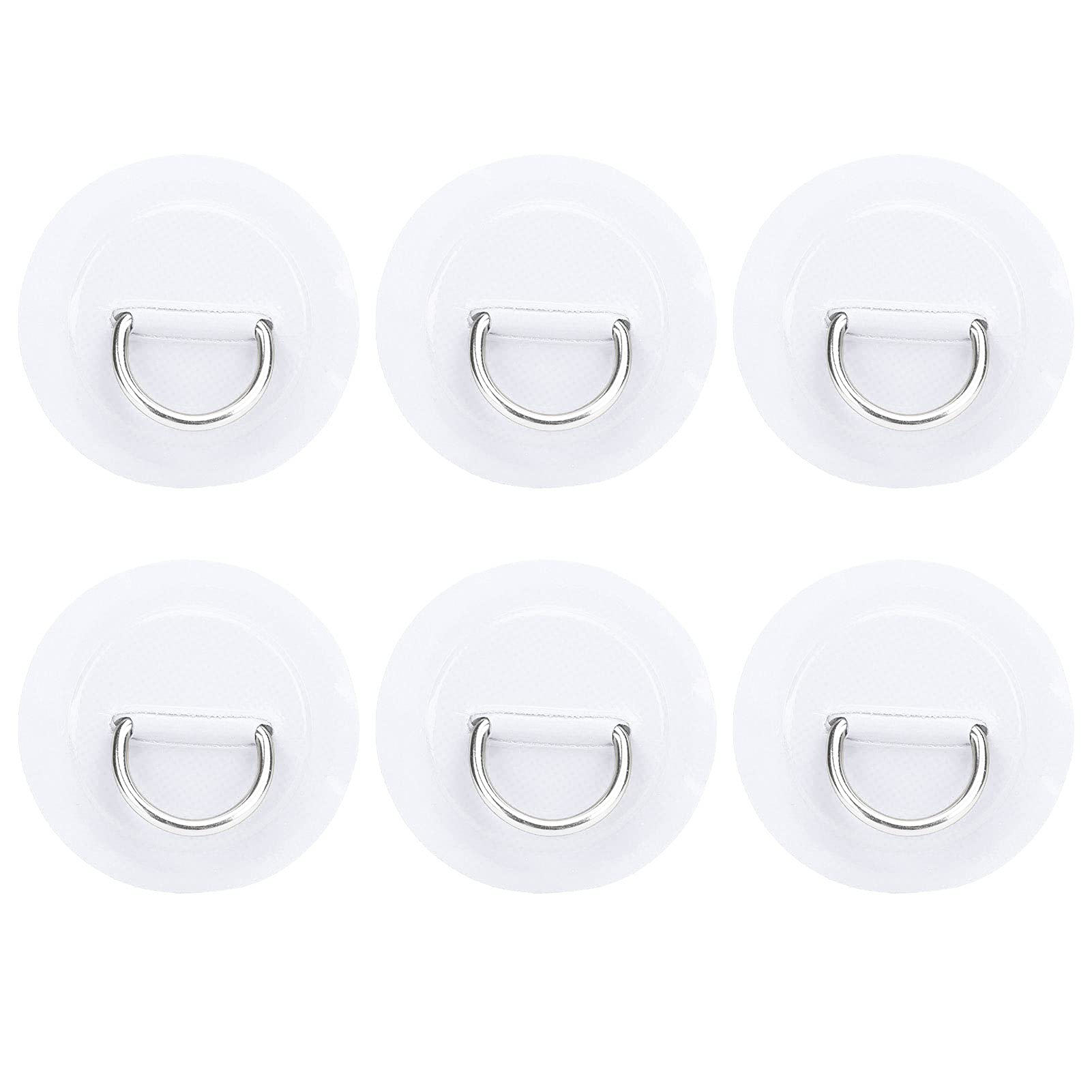 **Inflatable Boat D Ring Pads - 6pcs Heavy Duty Stainless Steel D Rings with Strong Adhesive for Kayaks, Canoes, Dinghies & Rafts - Perfect for Water Sports, Fishing & Outdoor Adventures**