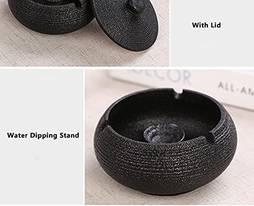 Ceramic Jar Holder with Lid - Anti-Skid Taichi Design for Home & Office Decor | Perfect for Organizing Spices, Tea Bags or Desk Accessories