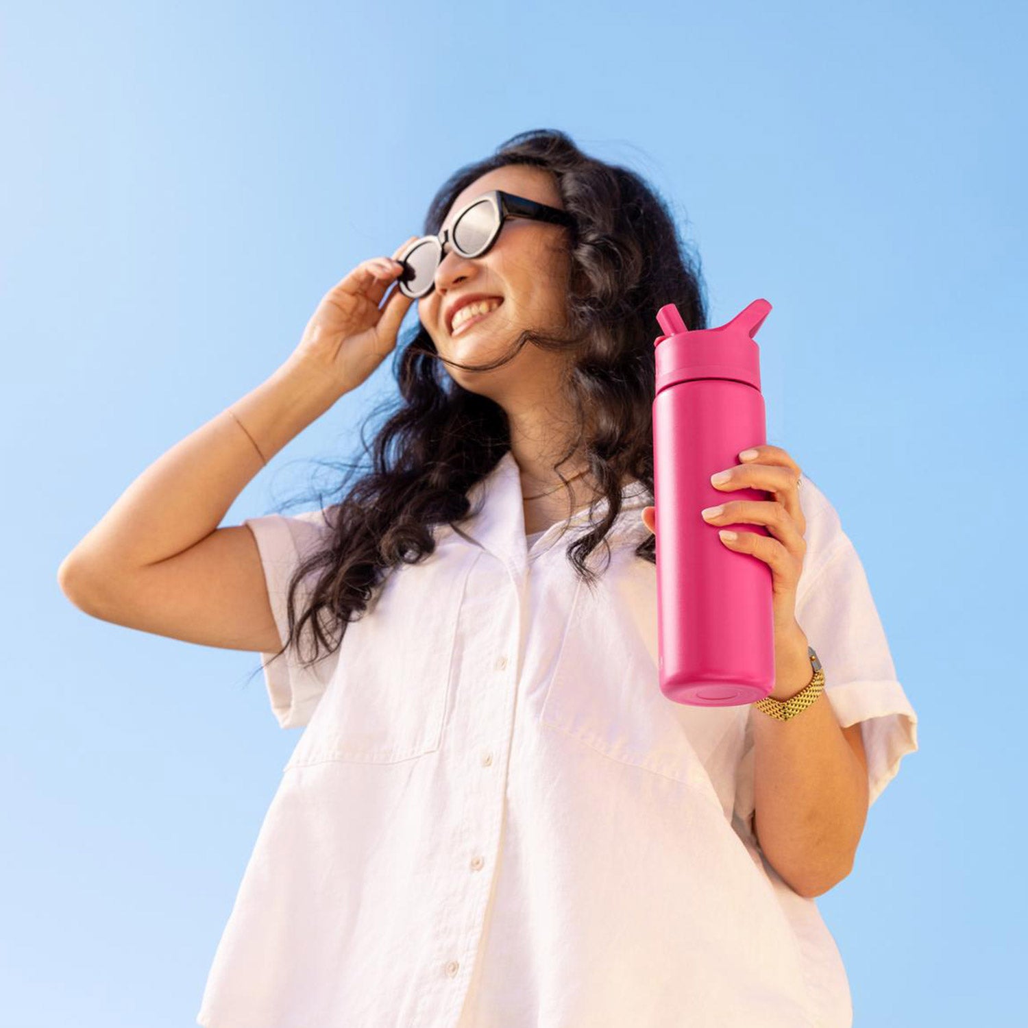 Summit Insulated Water Bottle with Straw Lid - Leakproof Stainless Steel Thermos for Hiking, Gym & Outdoor Activities