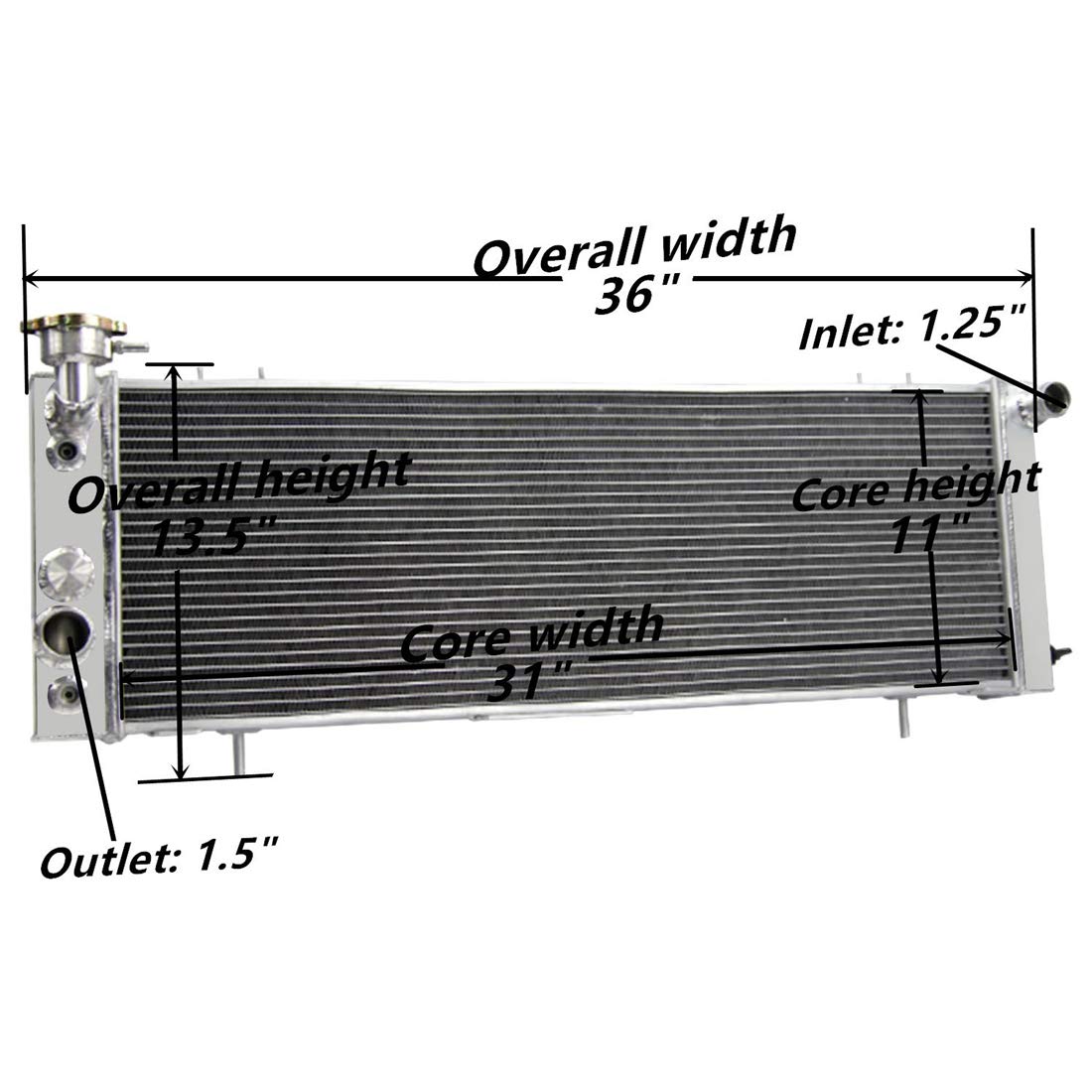 All-Aluminum Engine Radiator with 3X9
