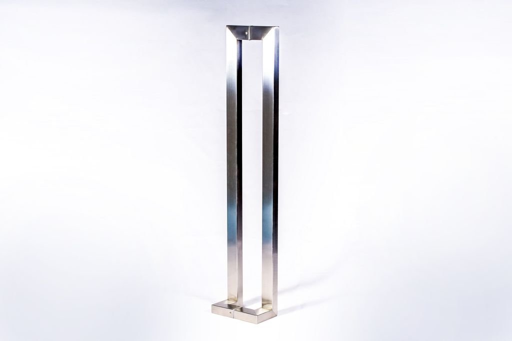 32 Inch Modern Stainless Steel Door Handle Pulls - Brushed Satin Nickel Finish | Push Pull Handles for Wood, Glass & Metal Doors | Perfect for Single/Double Doors, Shower Doors & Barn Doors | Square & Rectangular Bar Shape | Ideal for Home, Office & Commercial Spaces