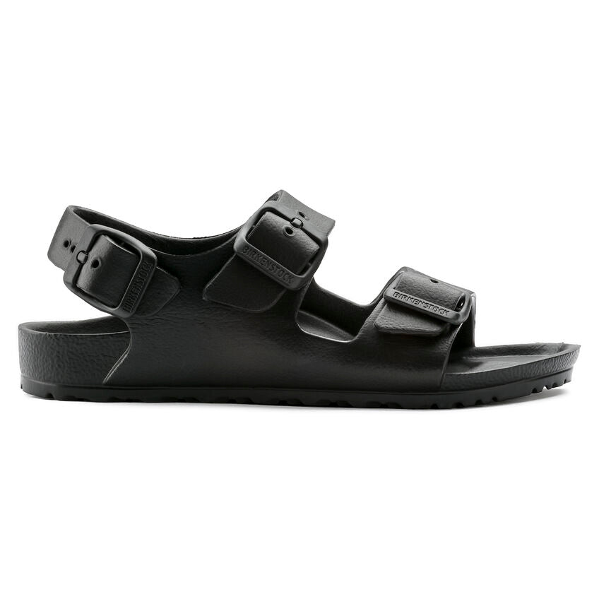 Birkenstock Kids Milano Essentials EVA Sandals - Black | Comfortable & Durable Waterproof Slides for Boys & Girls | Perfect for Beach, Pool, and Summer Outdoor Activities