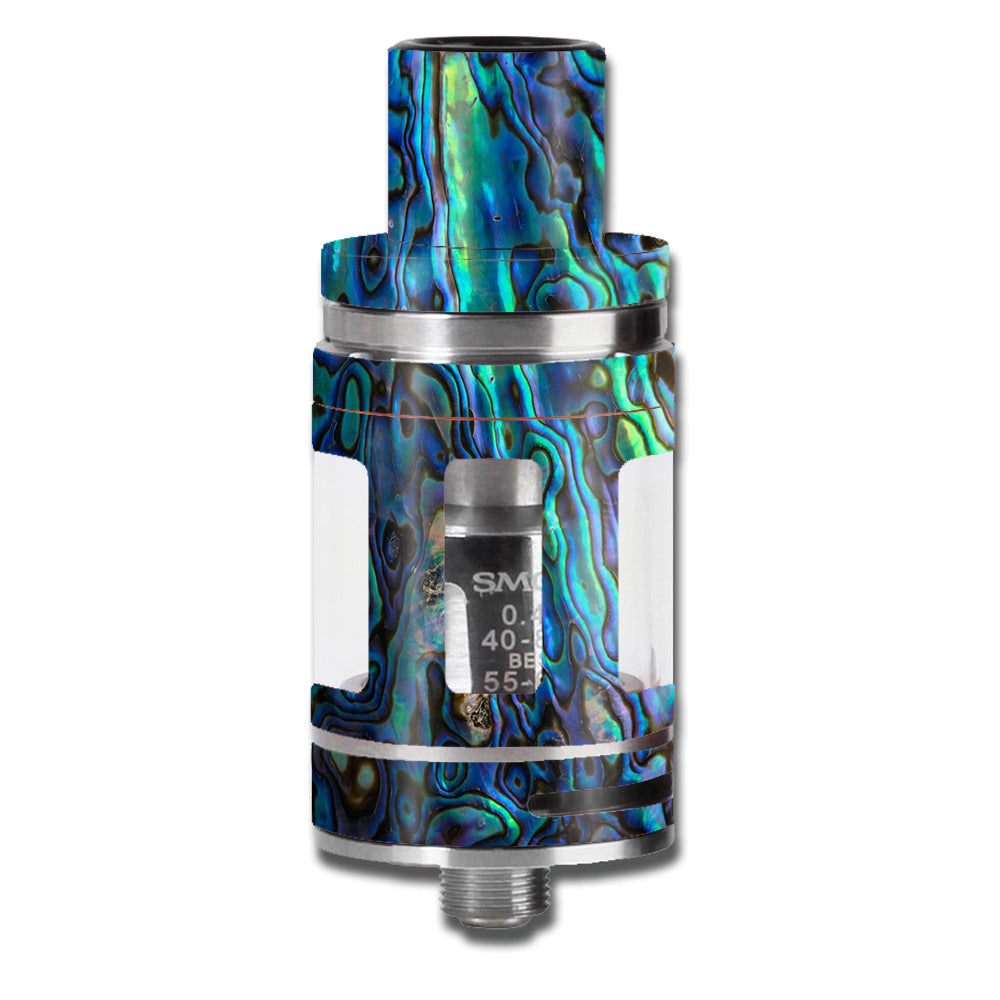 Abalone Shell Green Swirl Blue Gold Smok TFV8 Micro Baby Beast Vape Tank Skin - Perfect for Customizing Your Vape Mod & Enhancing Style at Home or Outdoors