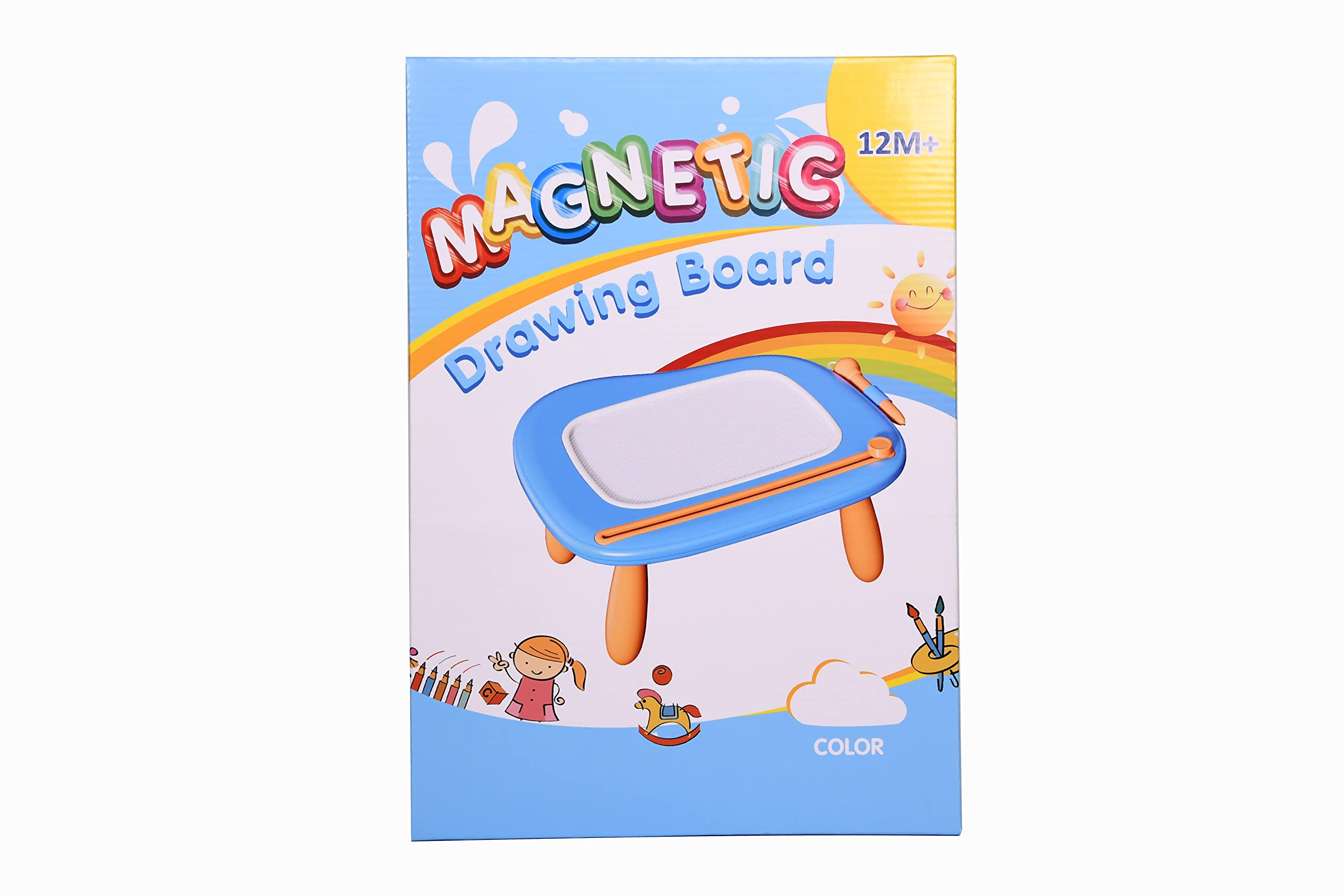 Bravokids Magnetic Drawing Board - Toddler Doodle Toy for Boys & Girls 1-3 Years - Educational Learning & Travel Activity