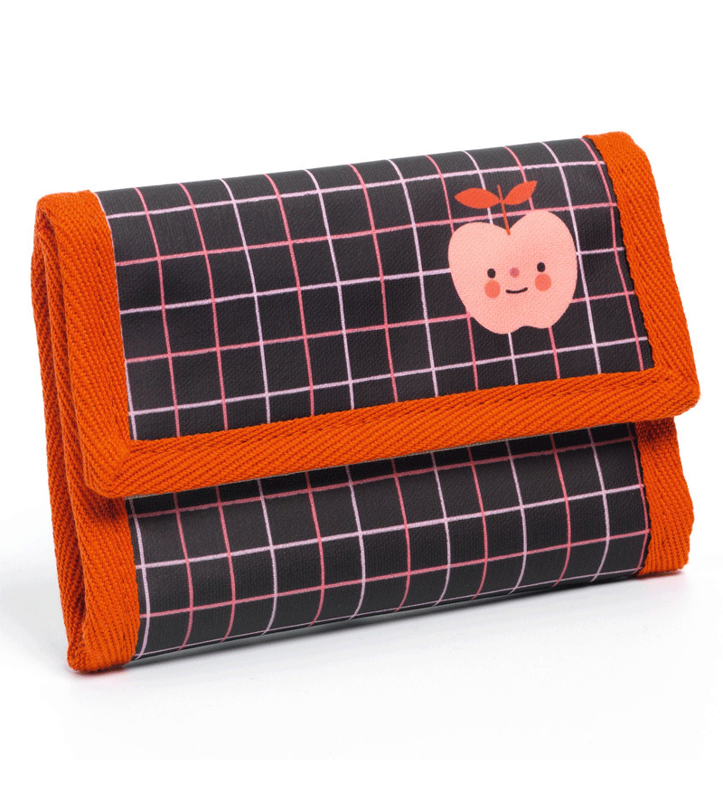 Djeco Candy Apple Velcro Wallet for Kids - Secure & Fun Money Organizer for School, Travel, and Daily Use