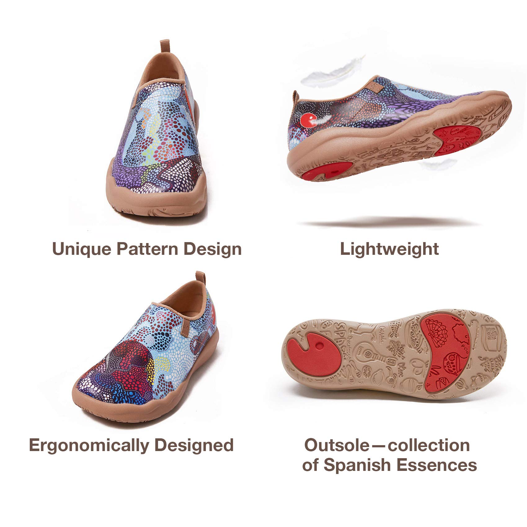UIN Women's Slip-On Walking Shoes - Lightweight Travel Loafers with Microfiber Upper | Comfortable Casual Sneakers for Women | Perfect for Travel, Work & Everyday Wear