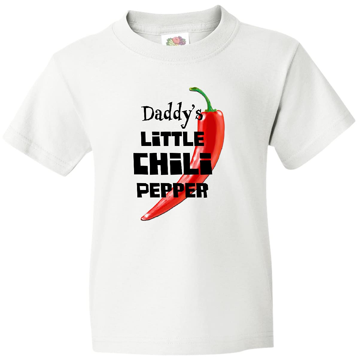 Inktastic Daddy's Little Chili Pepper Youth T-Shirt - Cute & Funny Kids Graphic Tee for Birthdays, Father's Day & Family Outfits